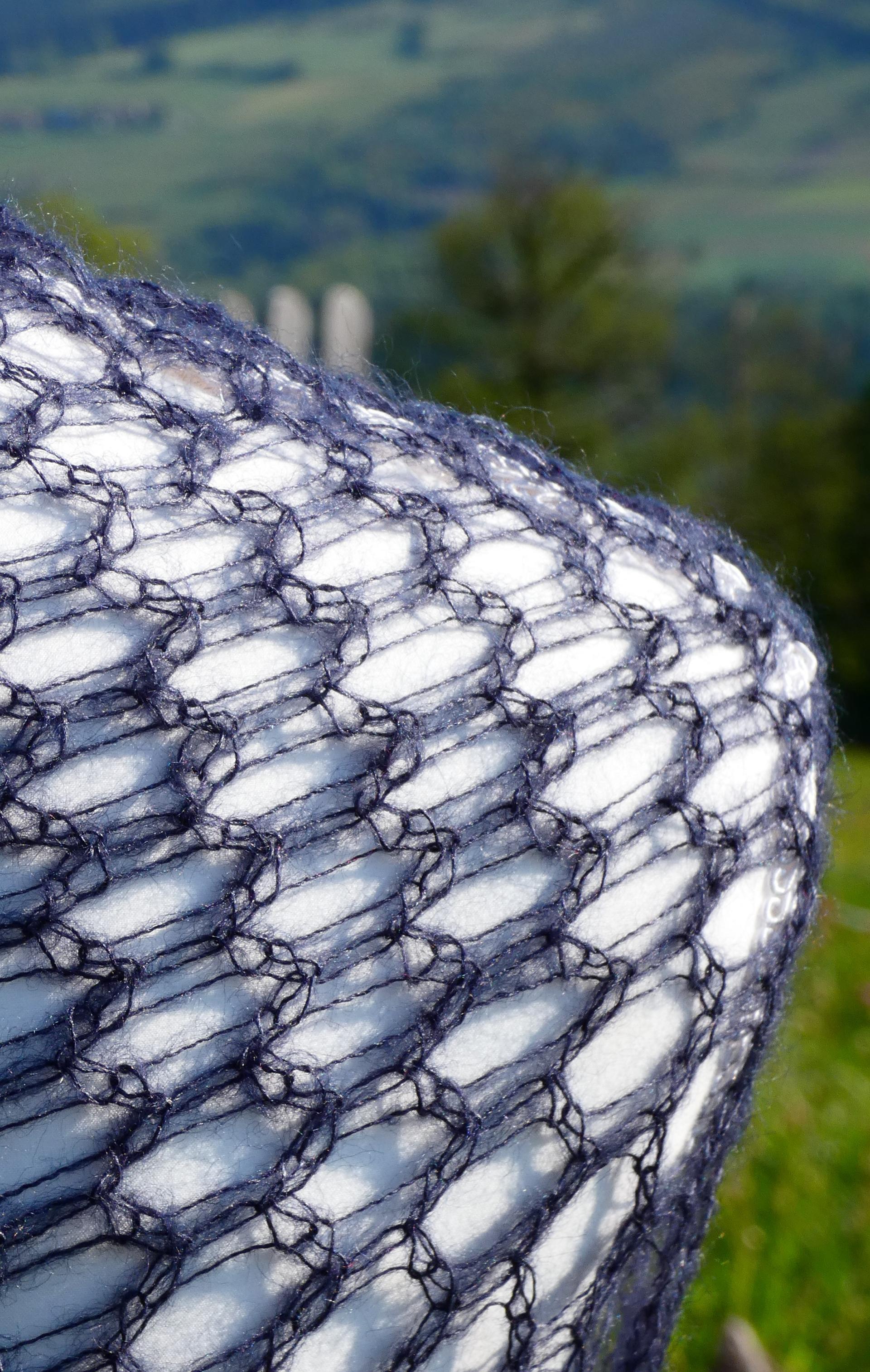 Carré tricot laine mohair orage 3