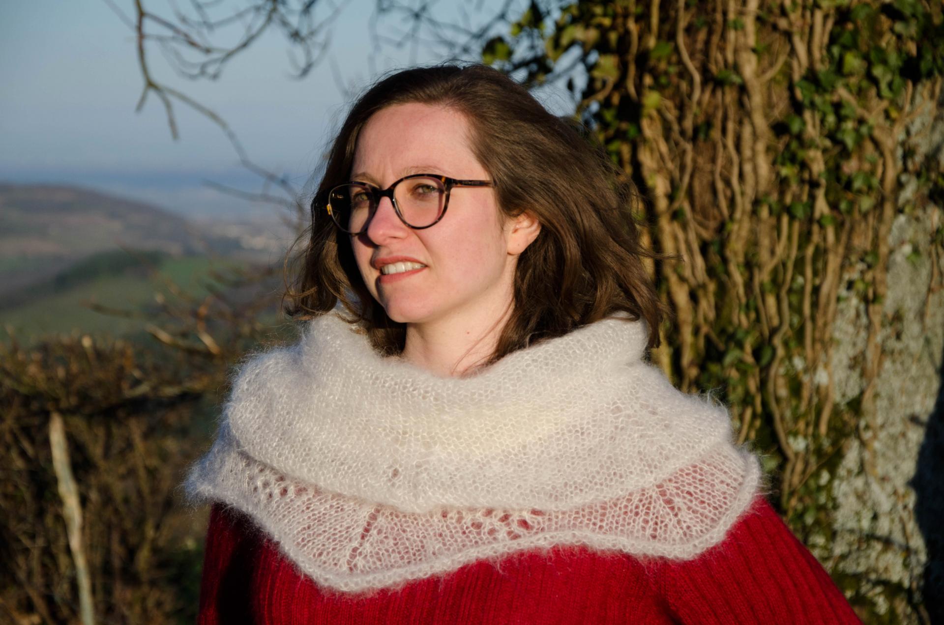 Col Rosaë laine Mohair Primadonna écru