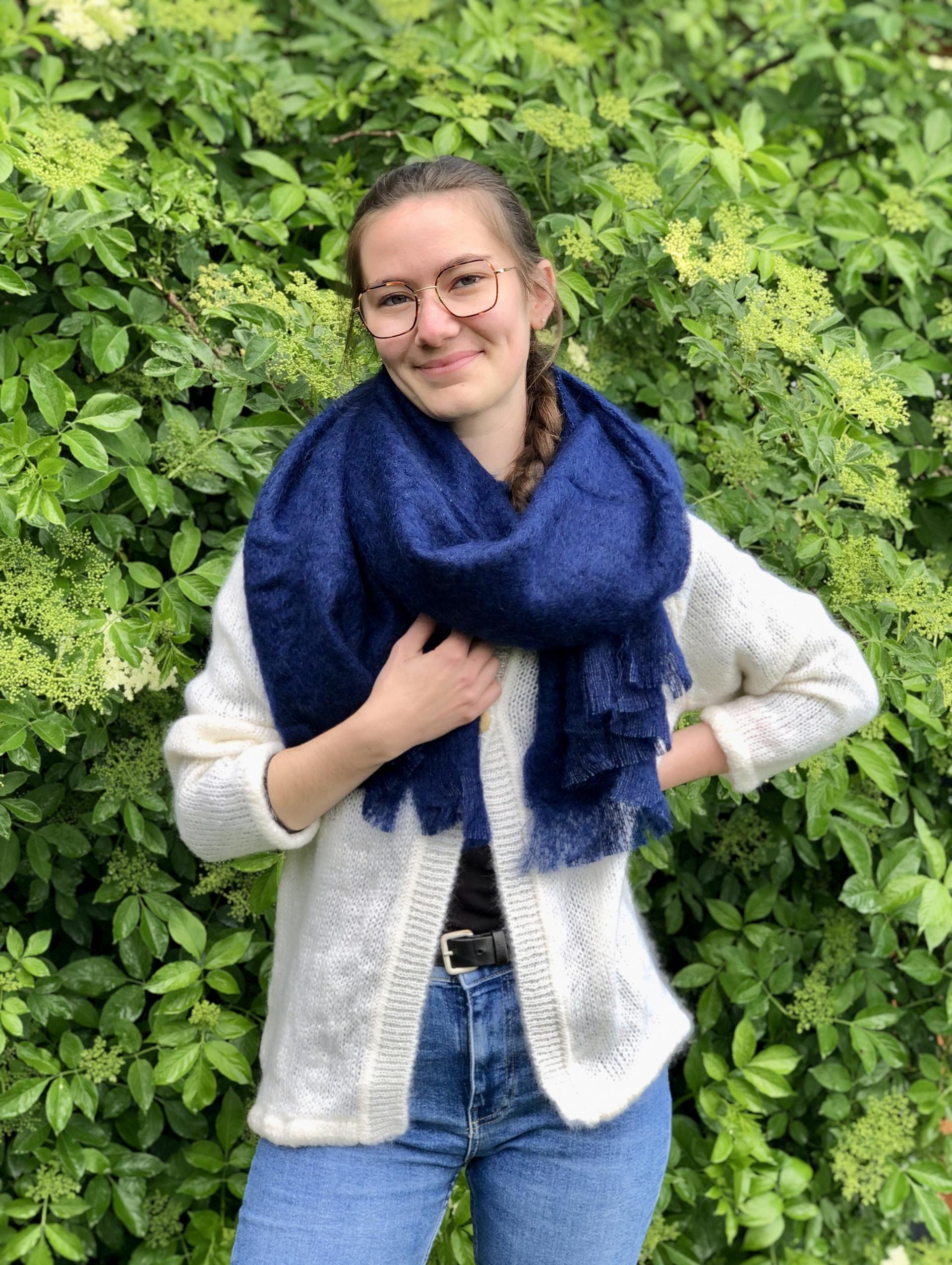 Étole tissée en Mohair & Soie