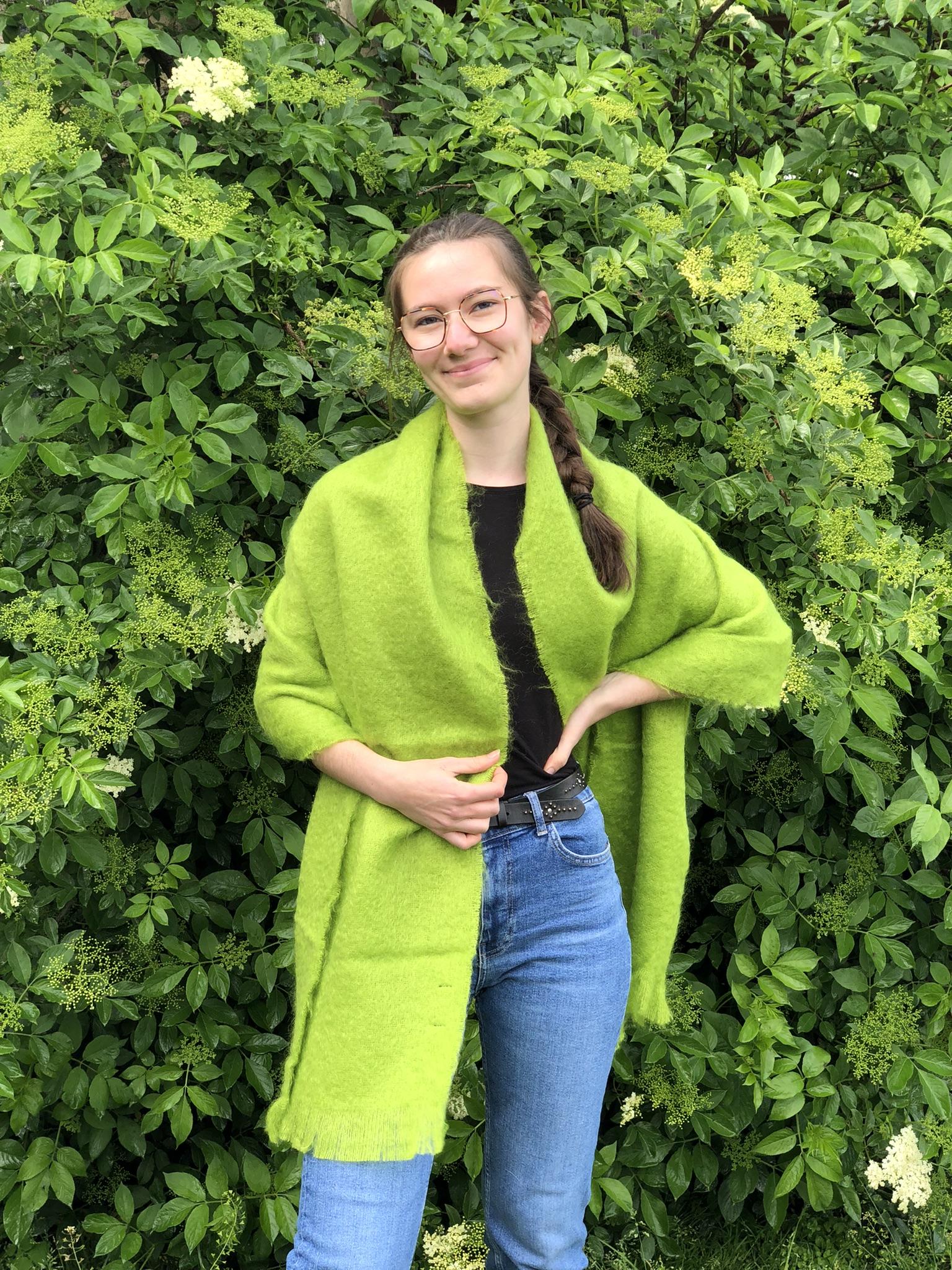 Étole tissée en Mohair & Soie