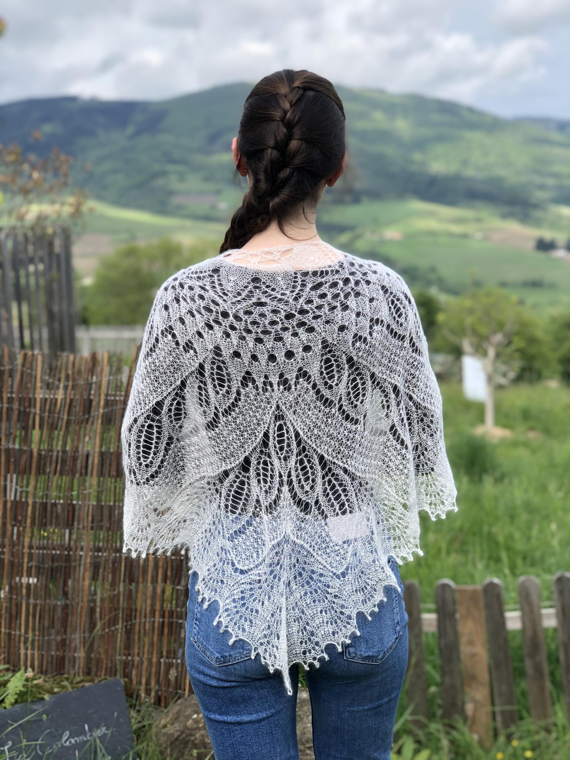 Châle de mariage en mohair