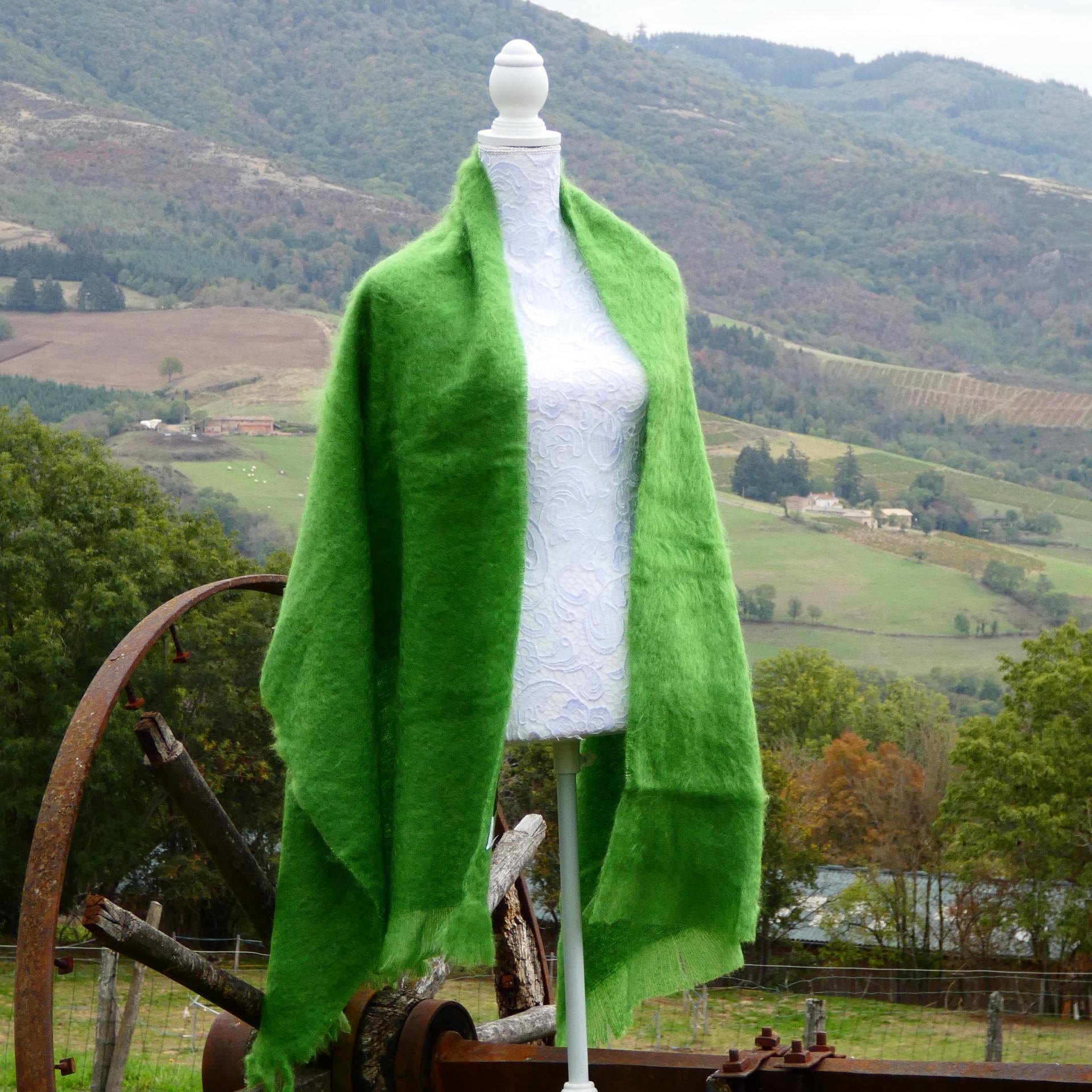 Etole Mohair vert anis