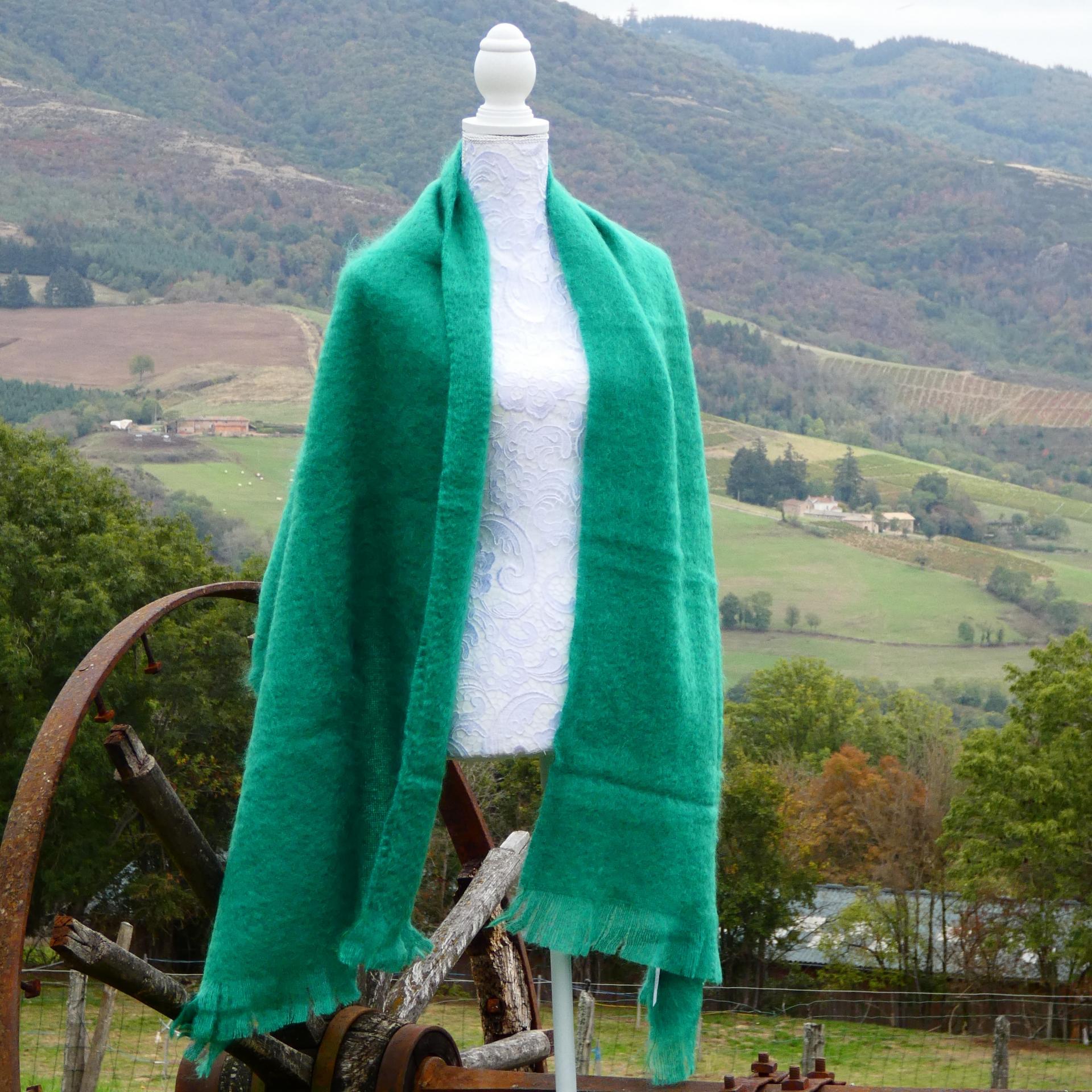 Etole Mohair vert menthe