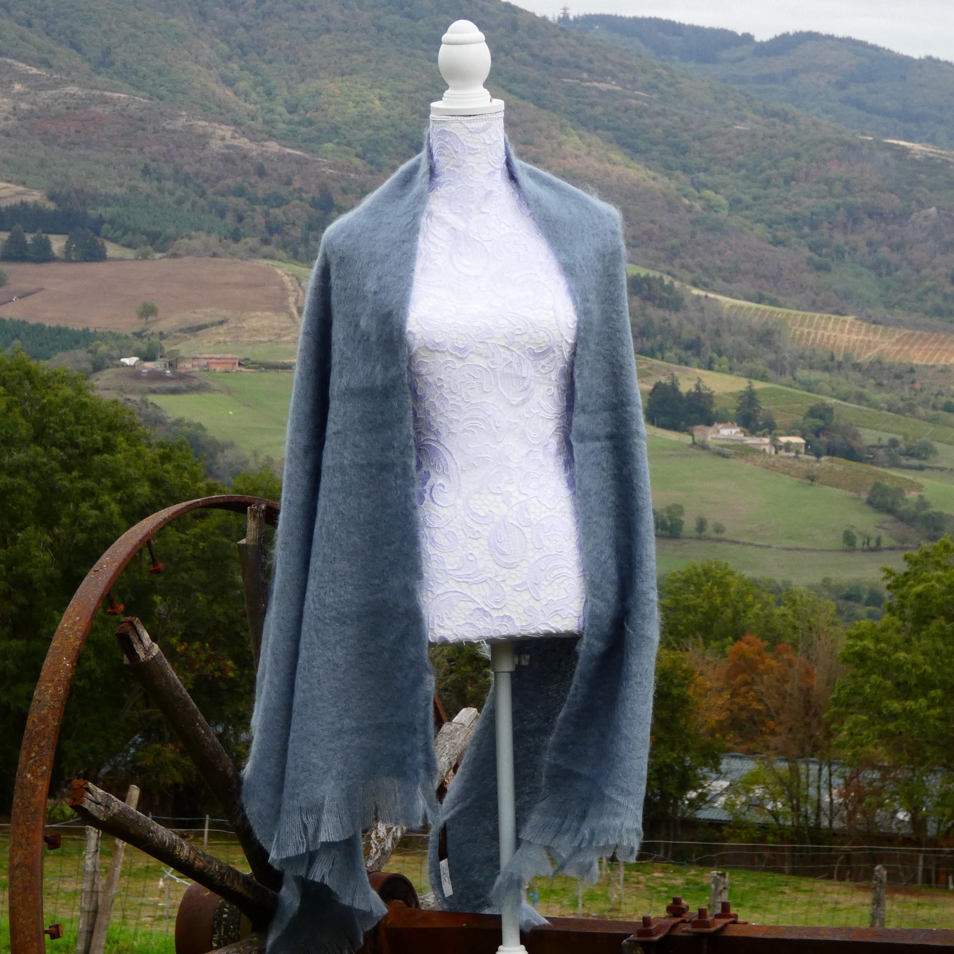 Etole Mohair gris silex