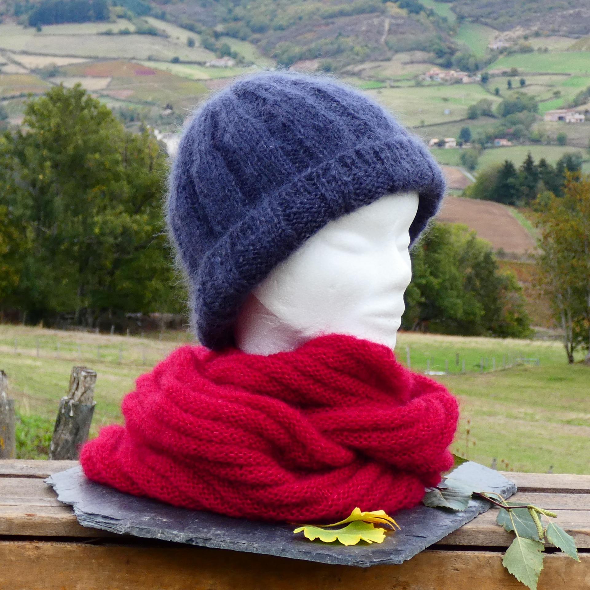 Snodd Mohair rubis 