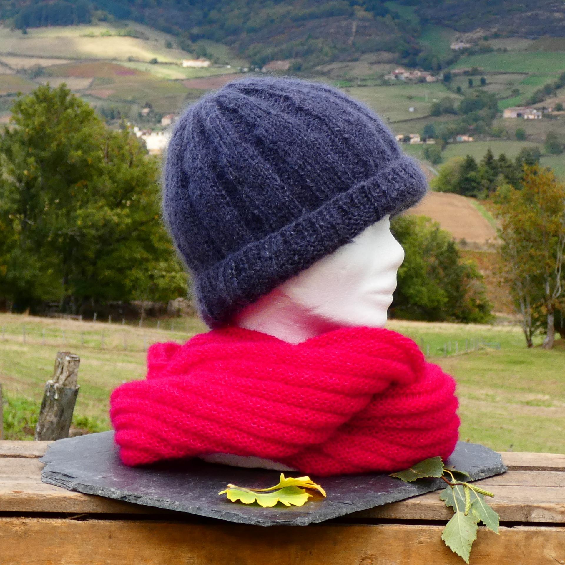 Snood Mohair fuchsia