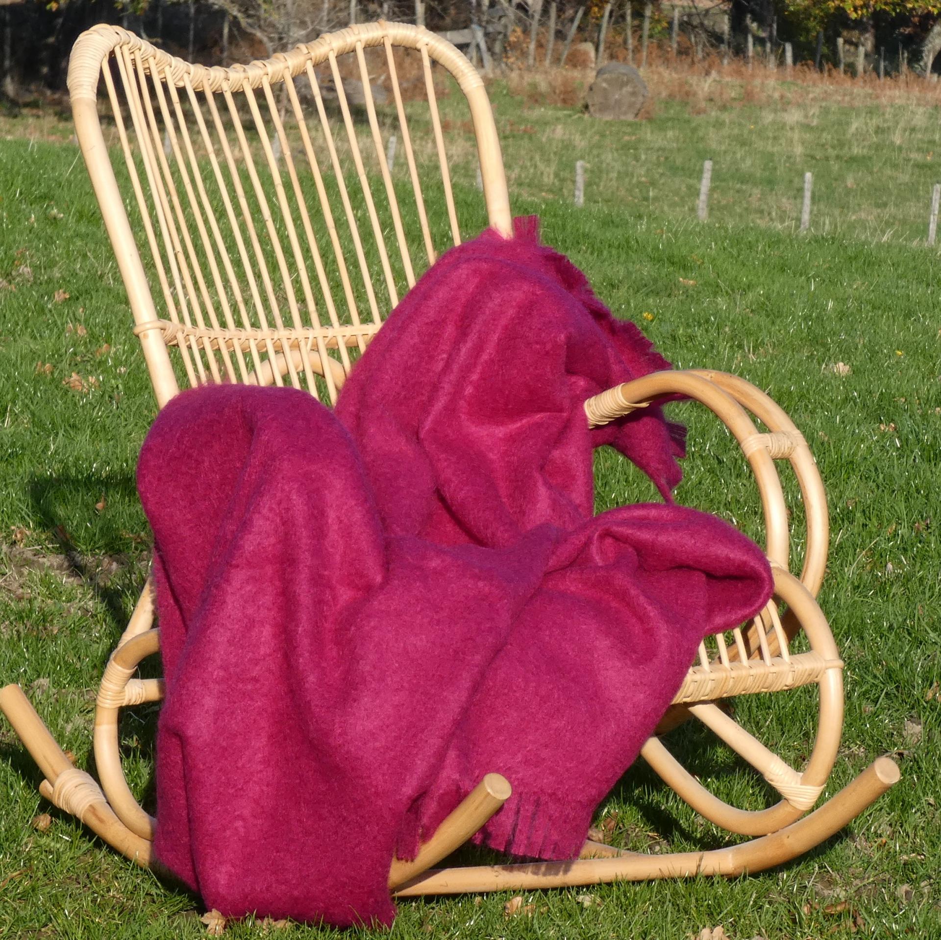 Plaid laine mohair uni sorbet