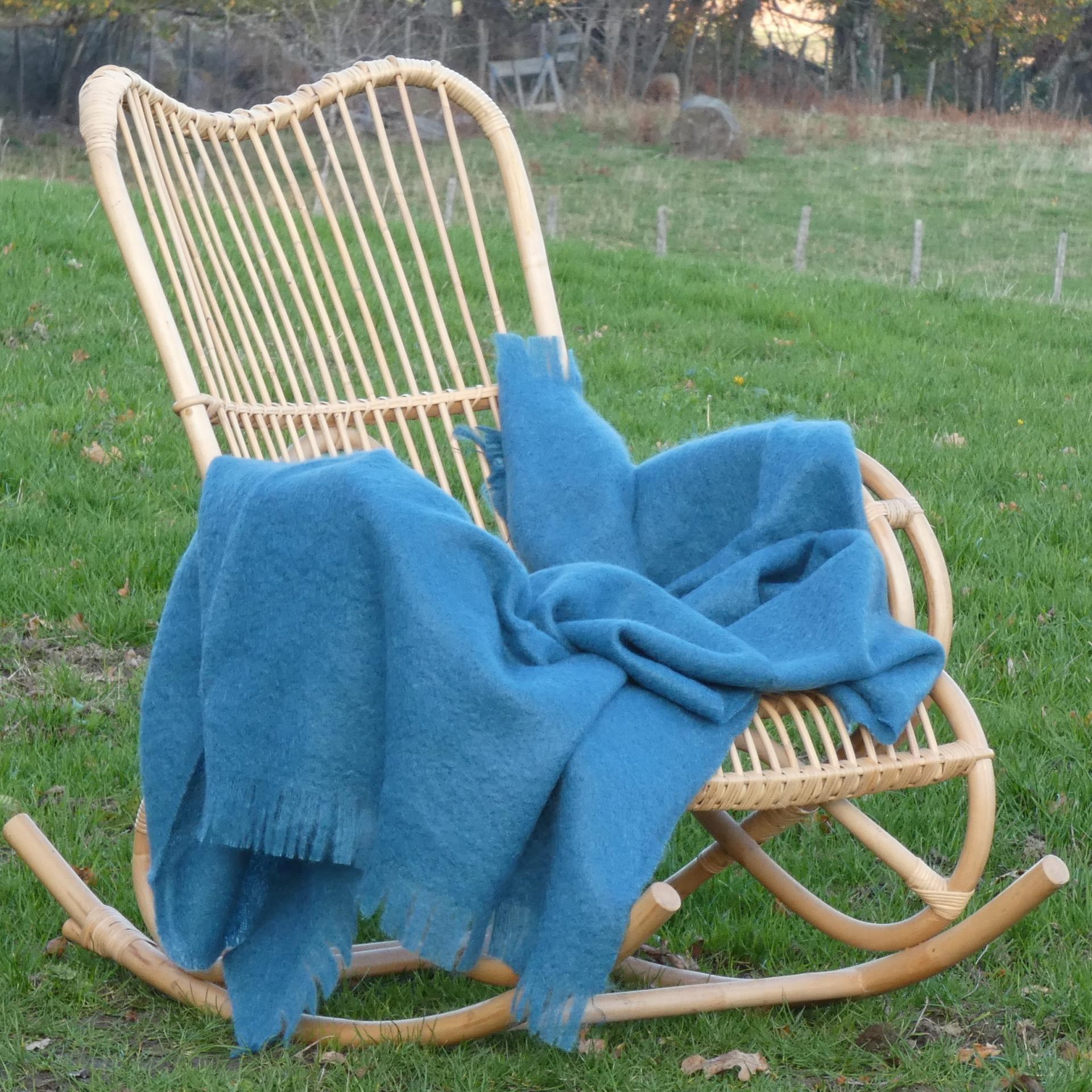 Plaid laine mohair uni caraïbes