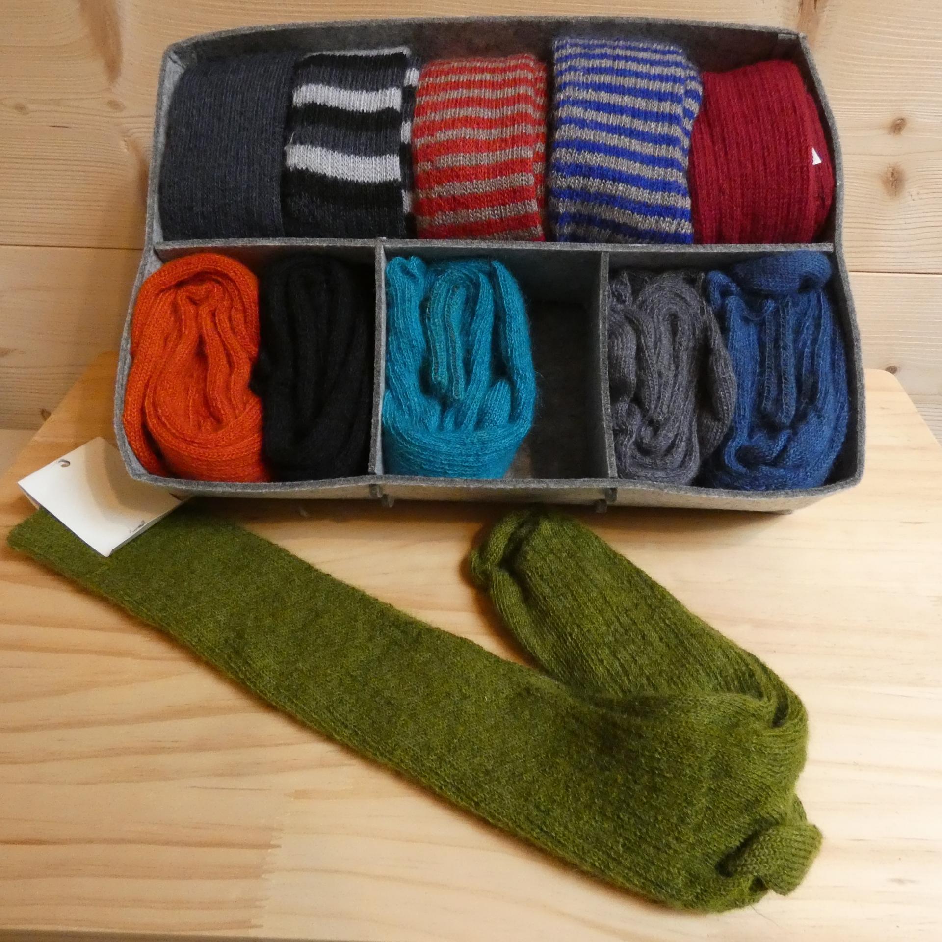 Chaussettes longues en laine Mohair mousse