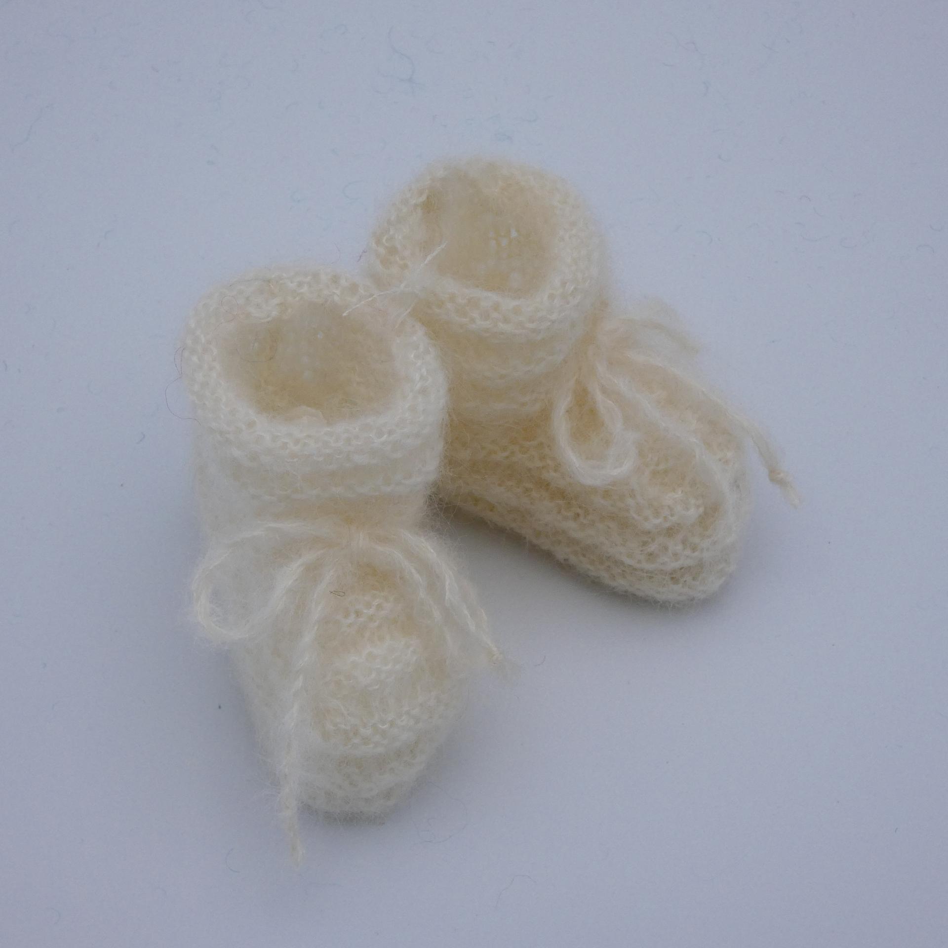 Chaussons en laine Mohair pour bébé