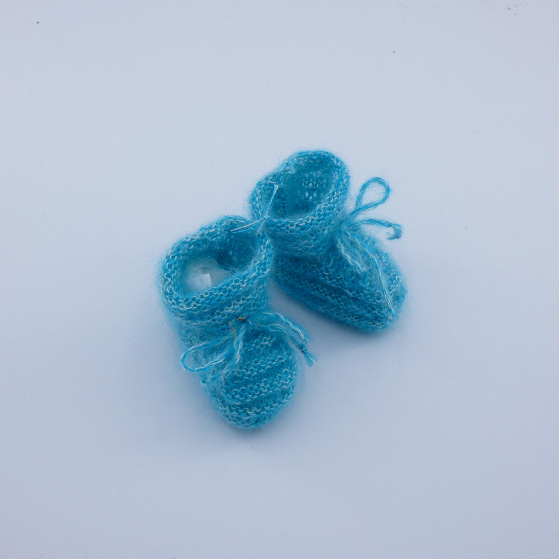 Chaussons en laine Mohair pour bébé