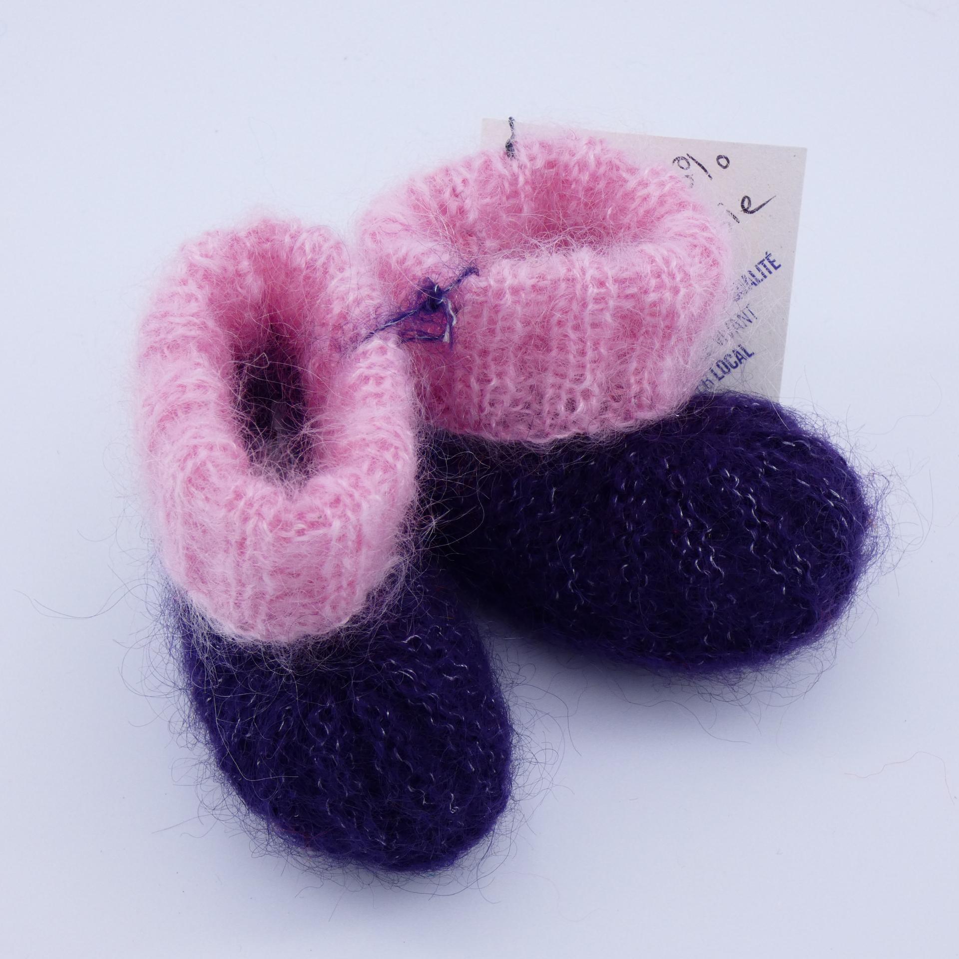 Chaussons en laine Mohair pour bébé