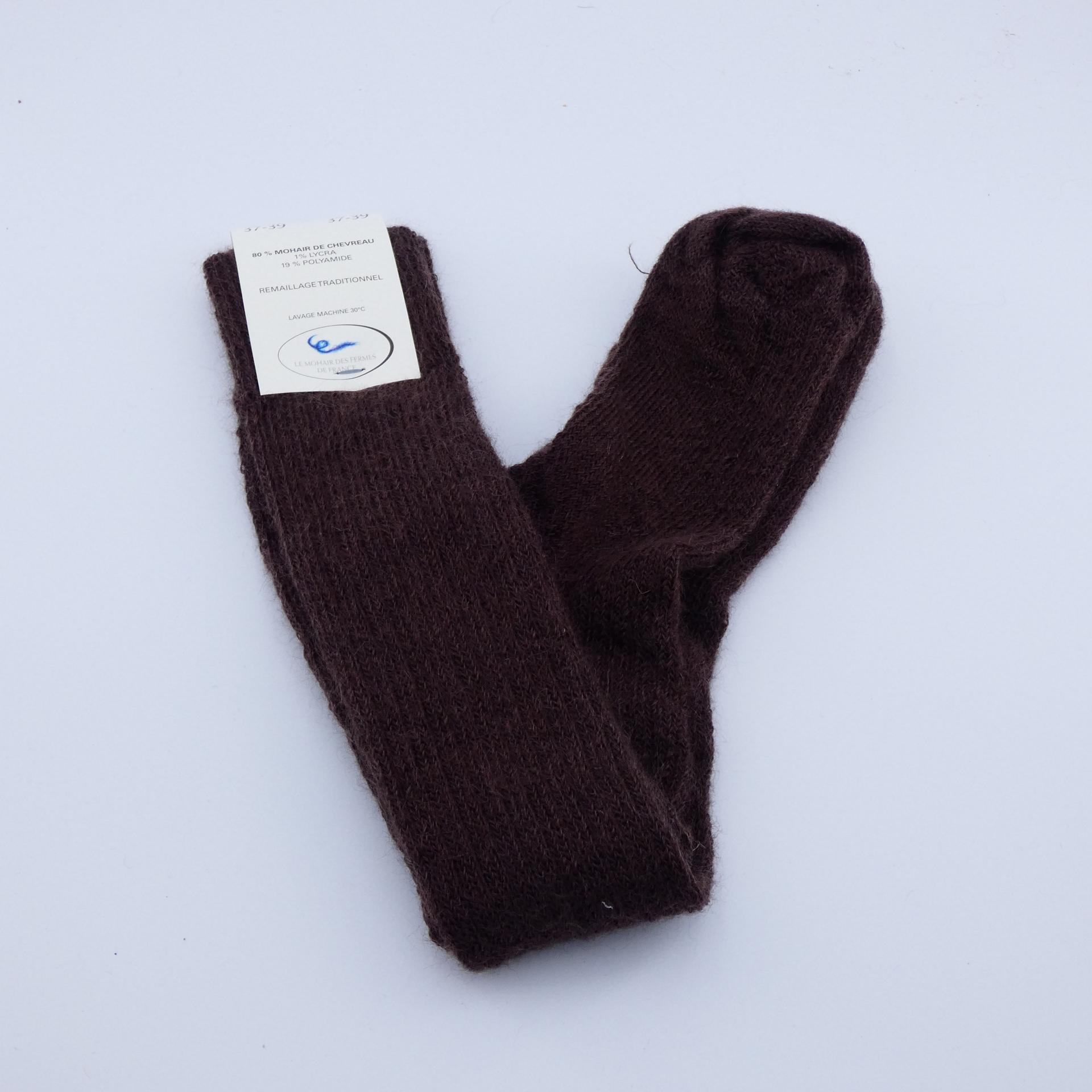 Chaussettes longues en laine Mohair chevêche