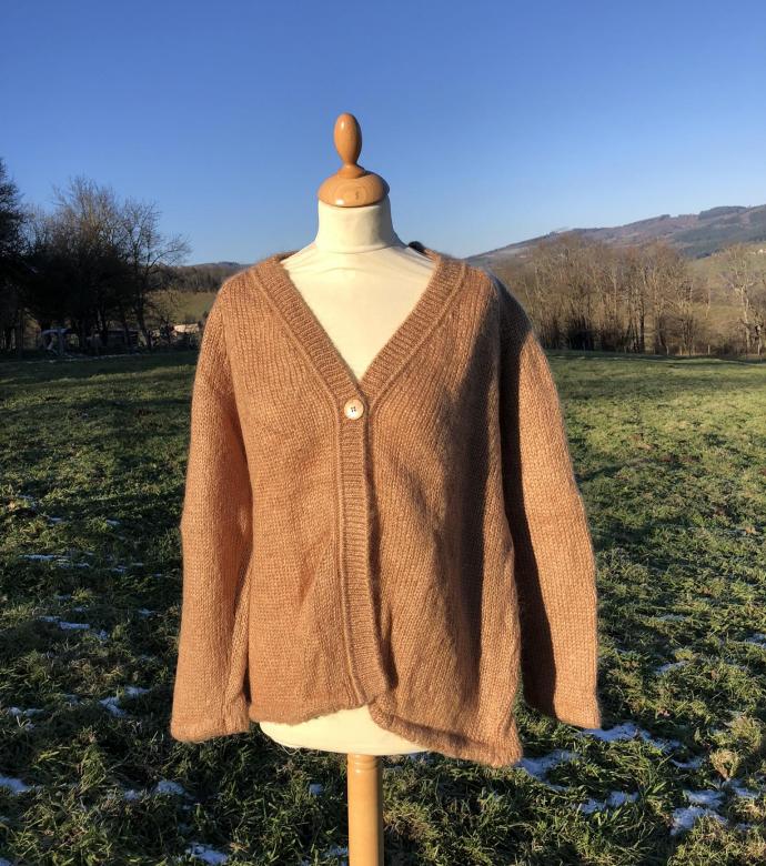Gilet volupté mohair et soie