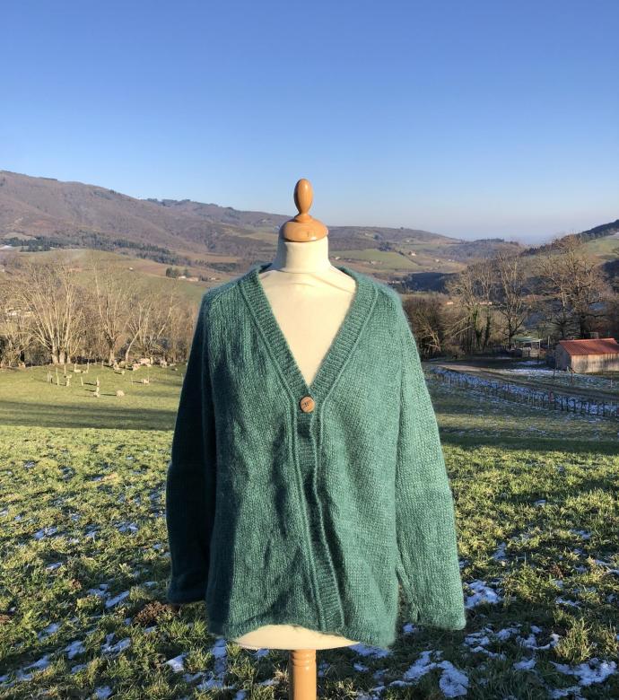 Gilet volupté mohair et soie