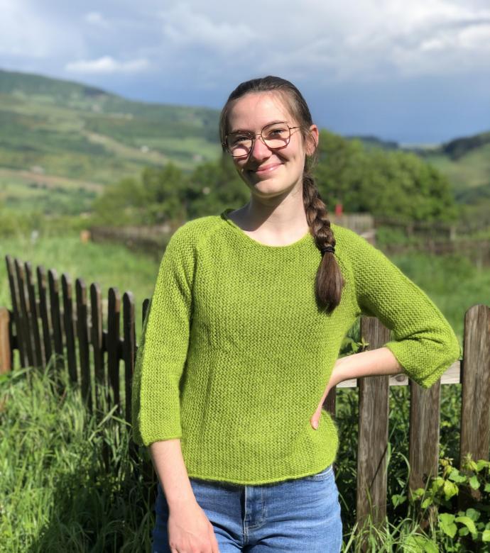 Pull dentelle mohair et soie