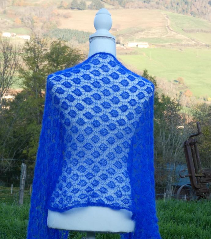 Etole tricot Mohair bleu klein