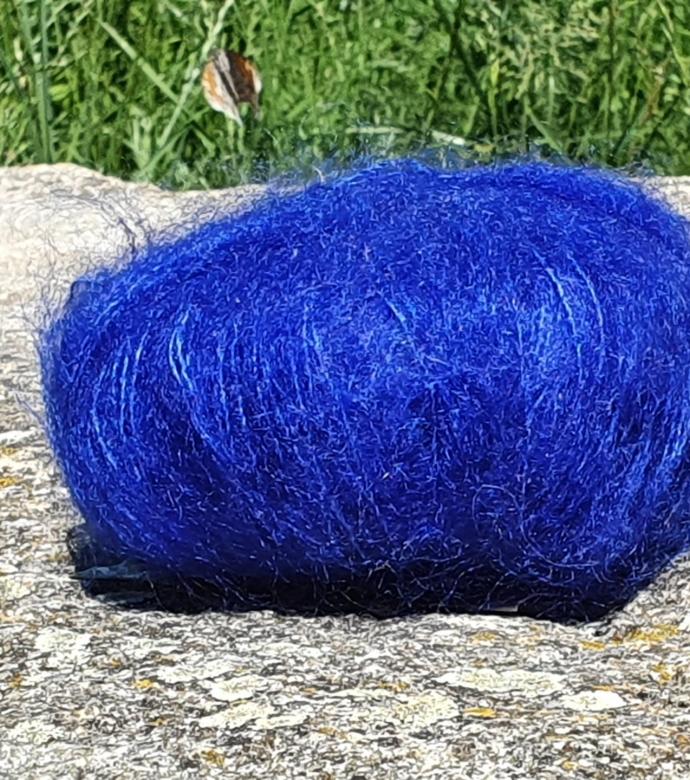 Pelote laine Mohair Primadonna bleu klein