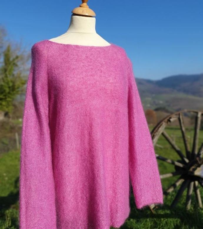 Pull Mohair rond violine