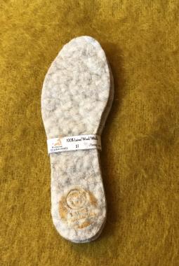 Semelles en laine feutrée