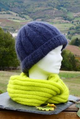 Snood Mohair chartreuse