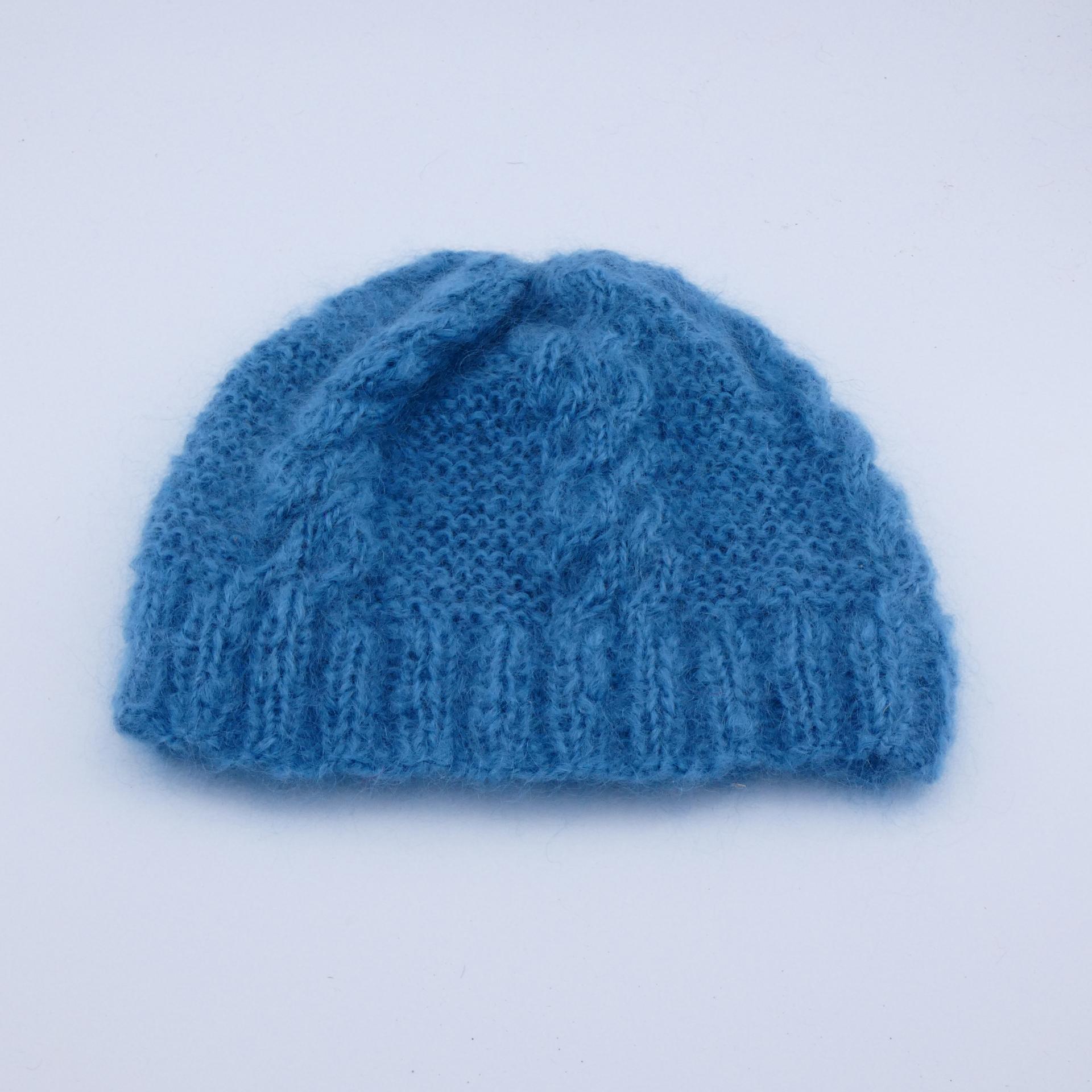 Bonnet laine mohair denim