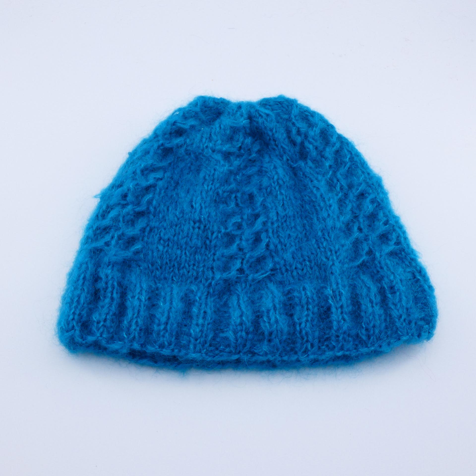 Bonnet laine mohair cèdre