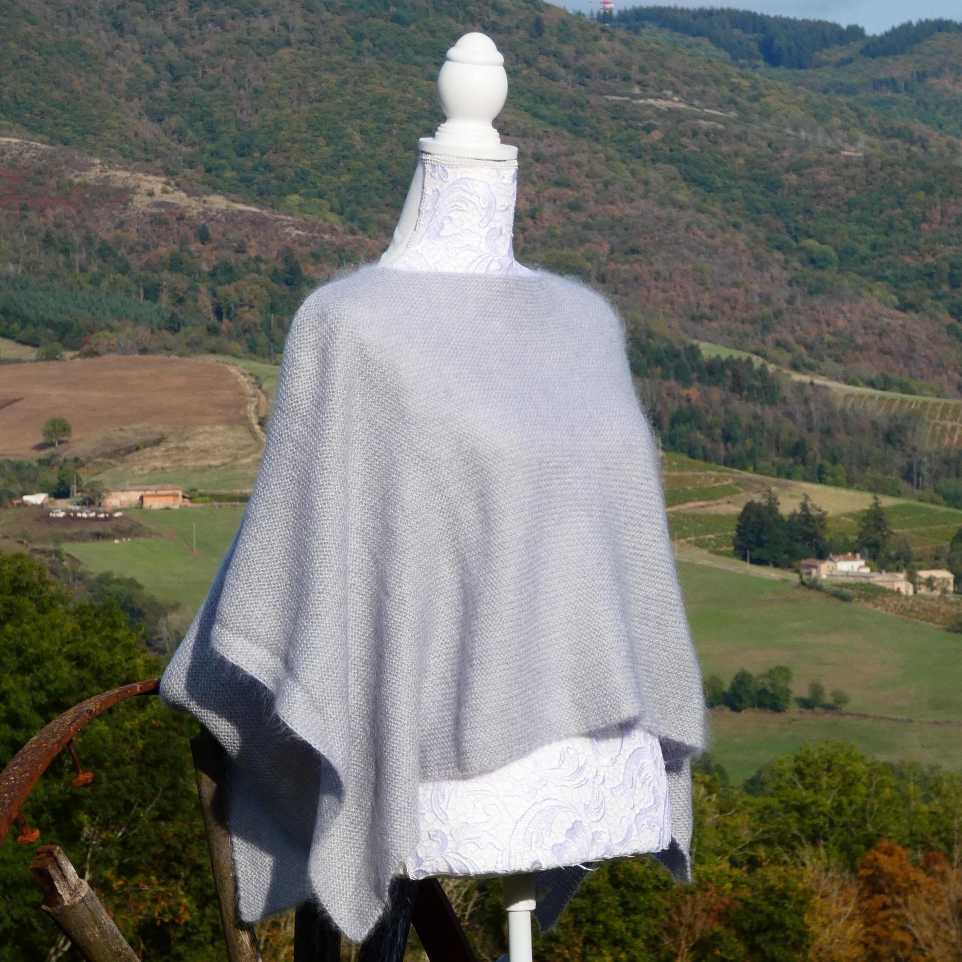 Claudia Mohair gris perle