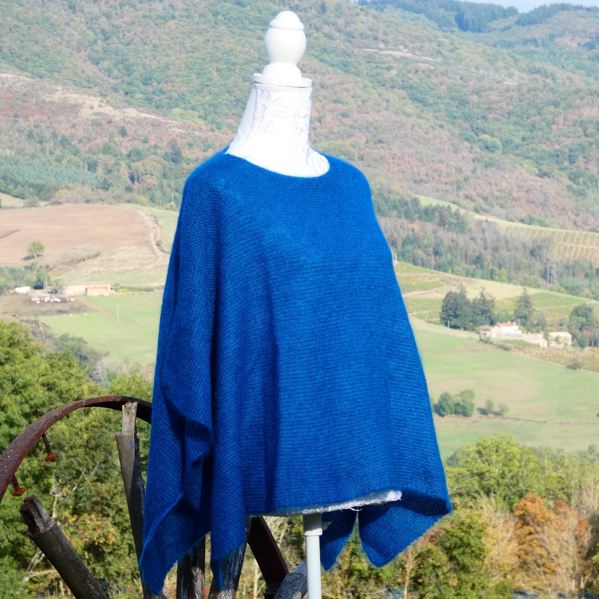 Claudia Mohair bleu paon