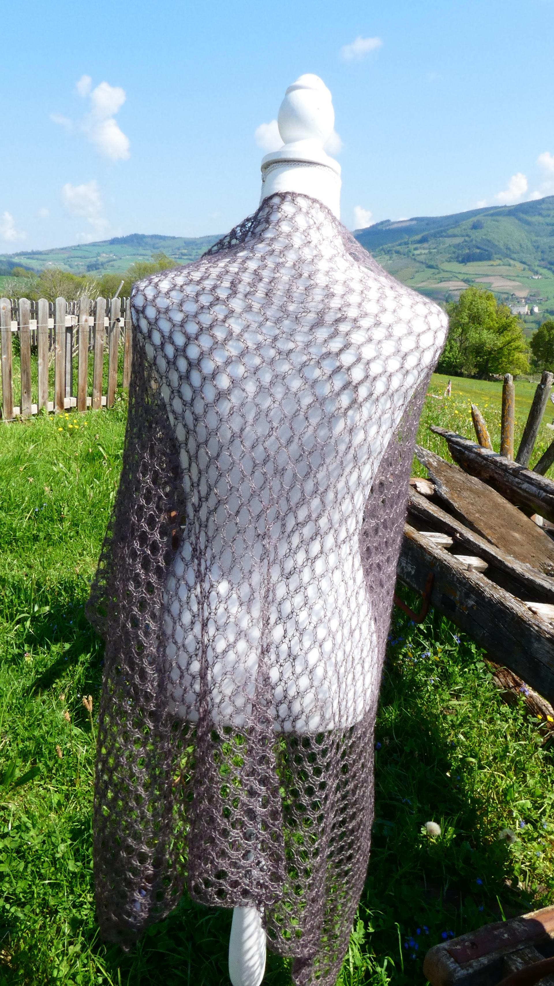 Carré tricot Mohair chevêche 3