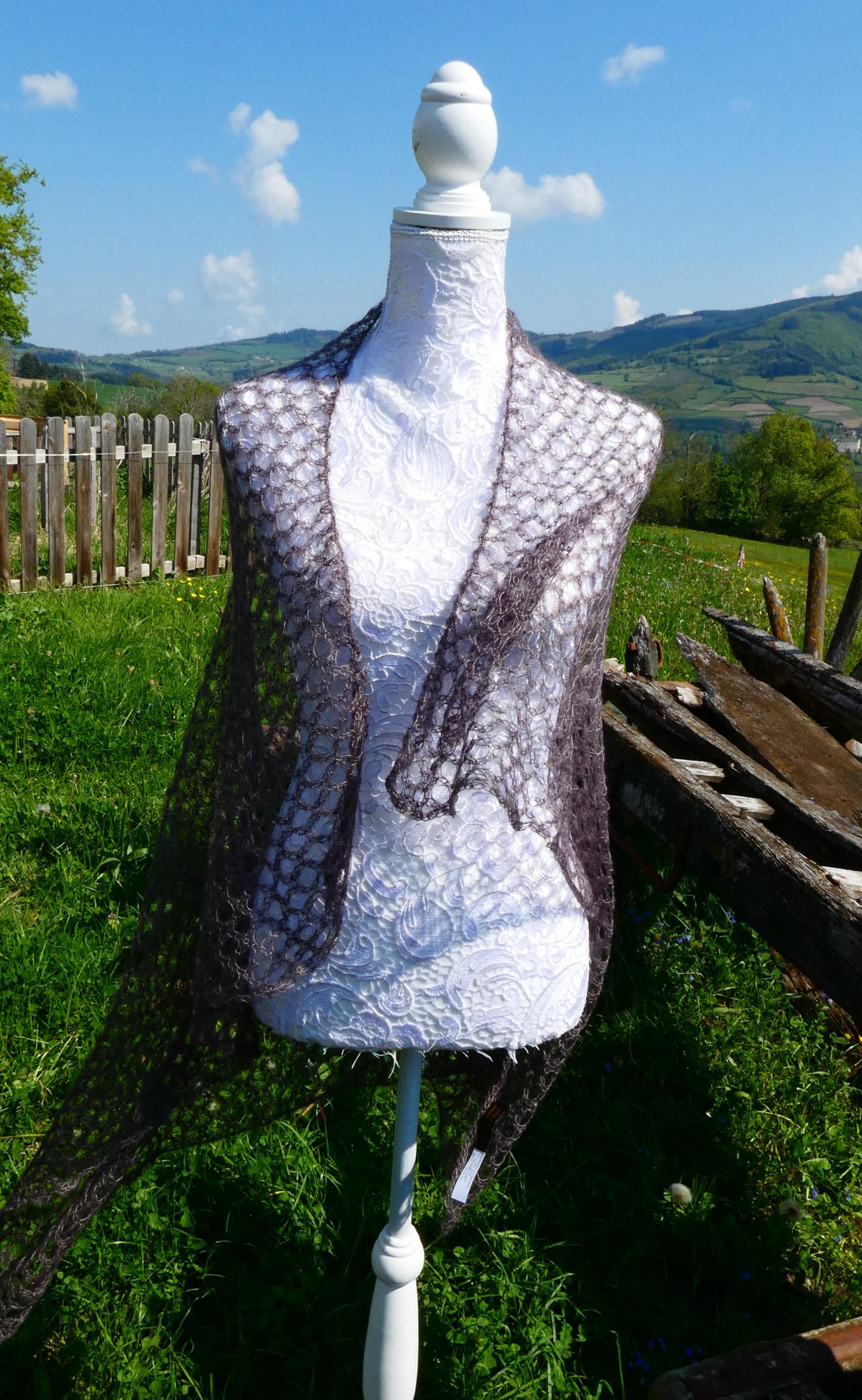 Carré tricot Mohair chevêche 1