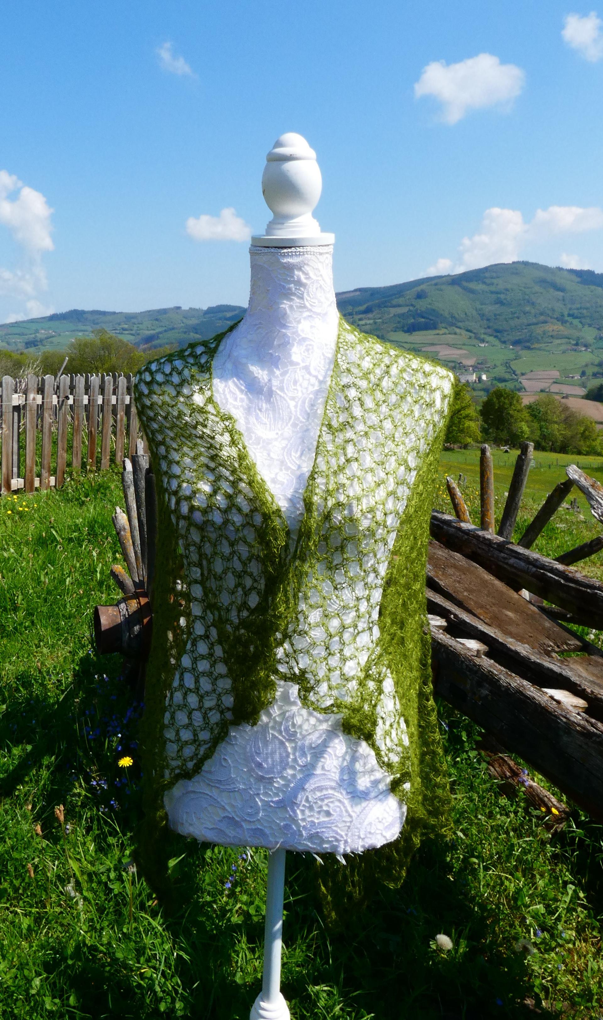 Carré tricot Mohair mousse 1