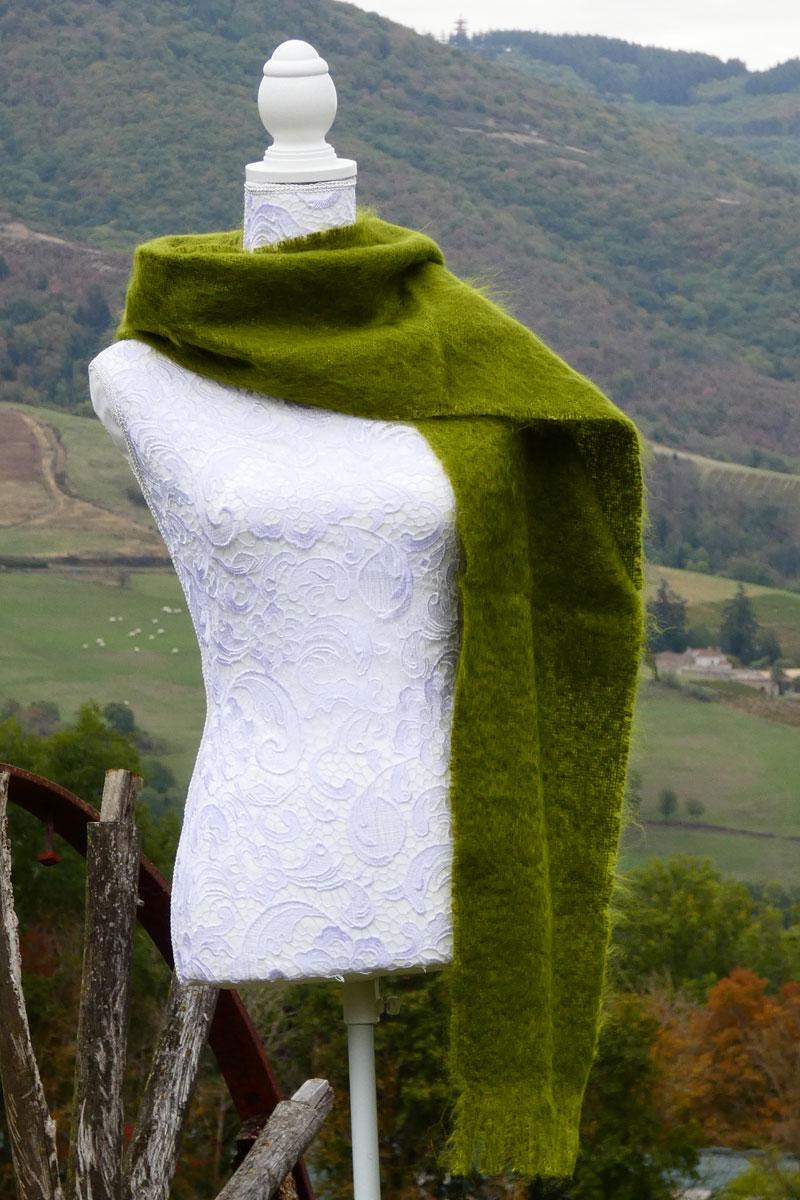 Grande écharpe Mohair mousse