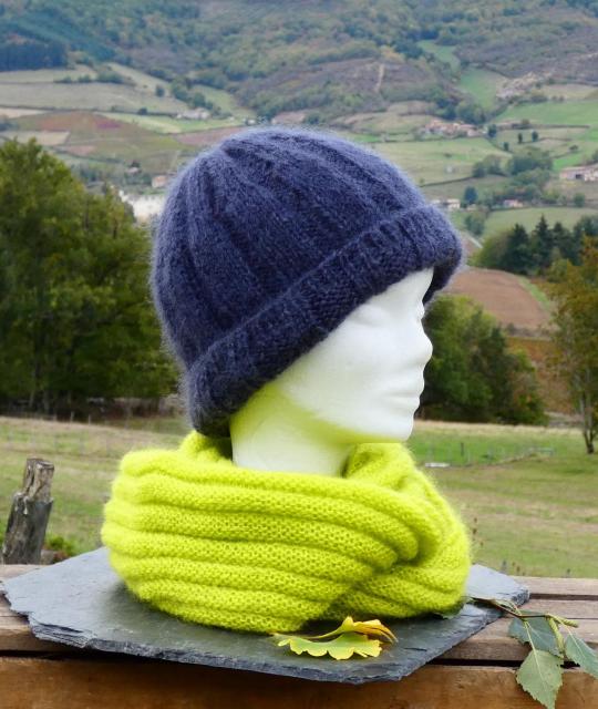 Snood Mohair chartreuse