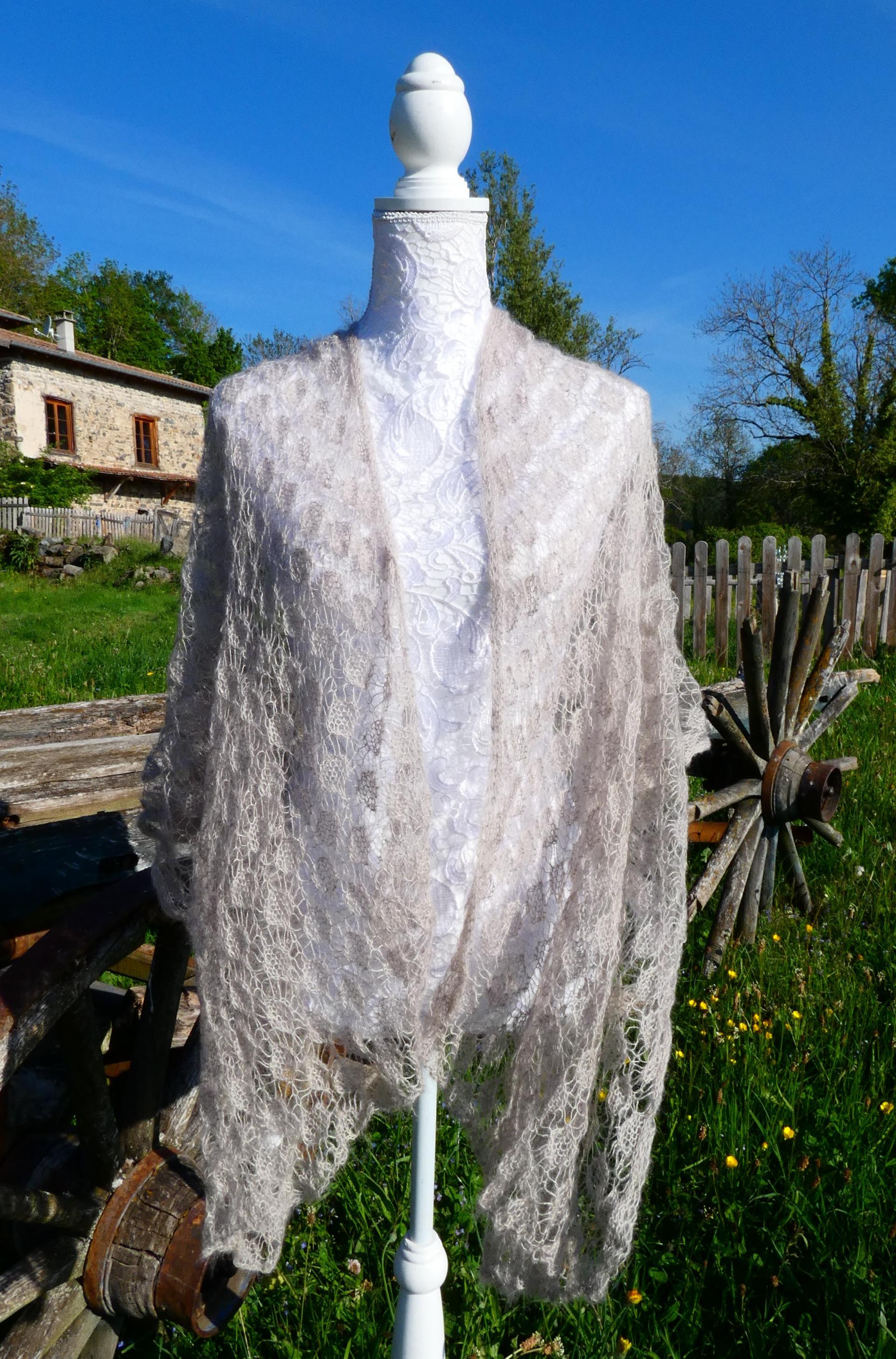 Etole tricot Mohair taupe