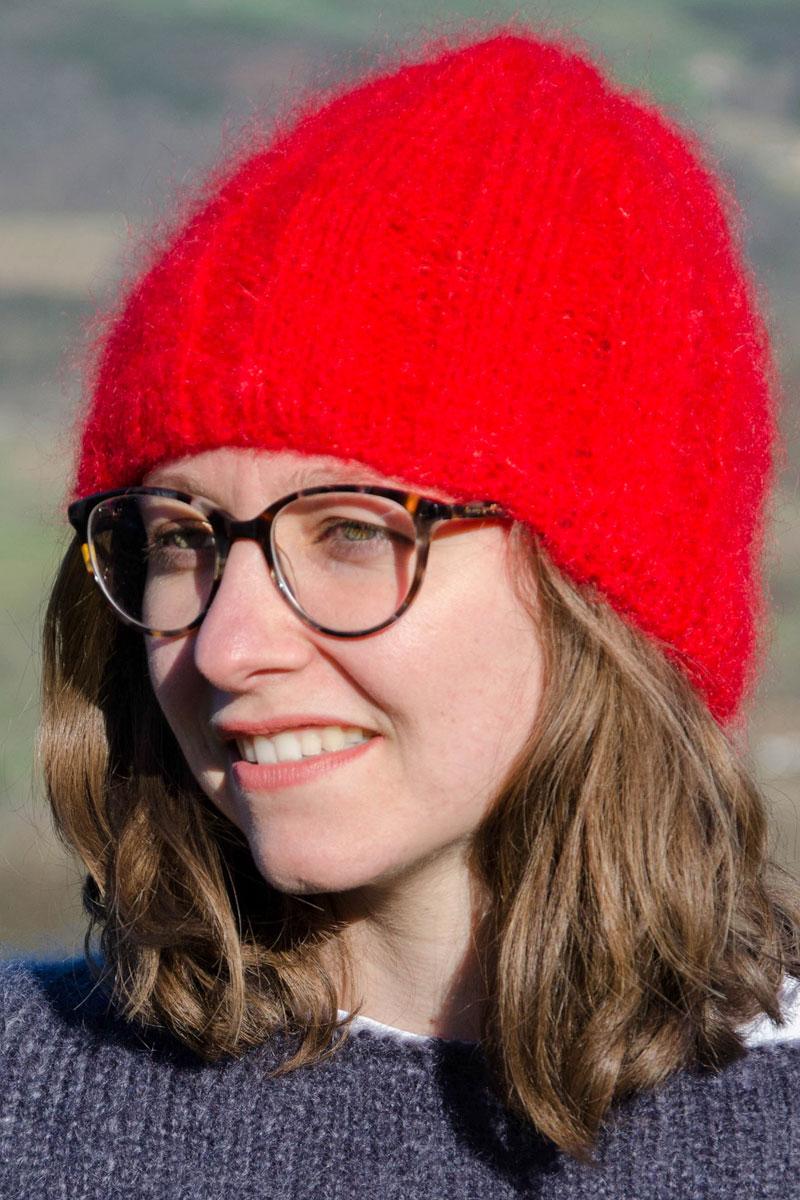 Bonnet Mohair volupté rubis