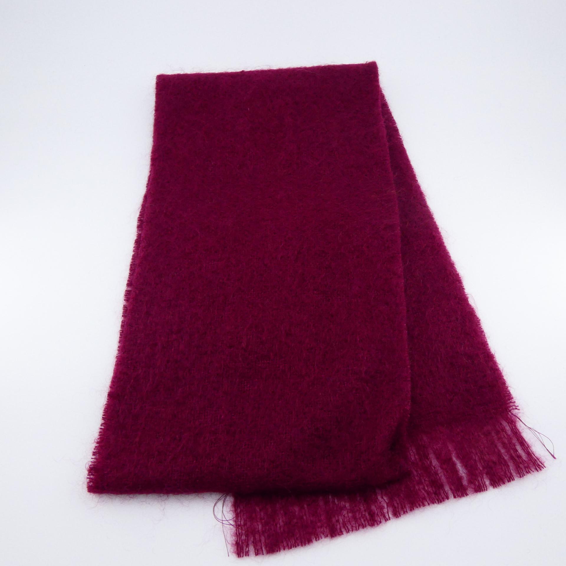 Grande écharpe Mohair bordeaux 2