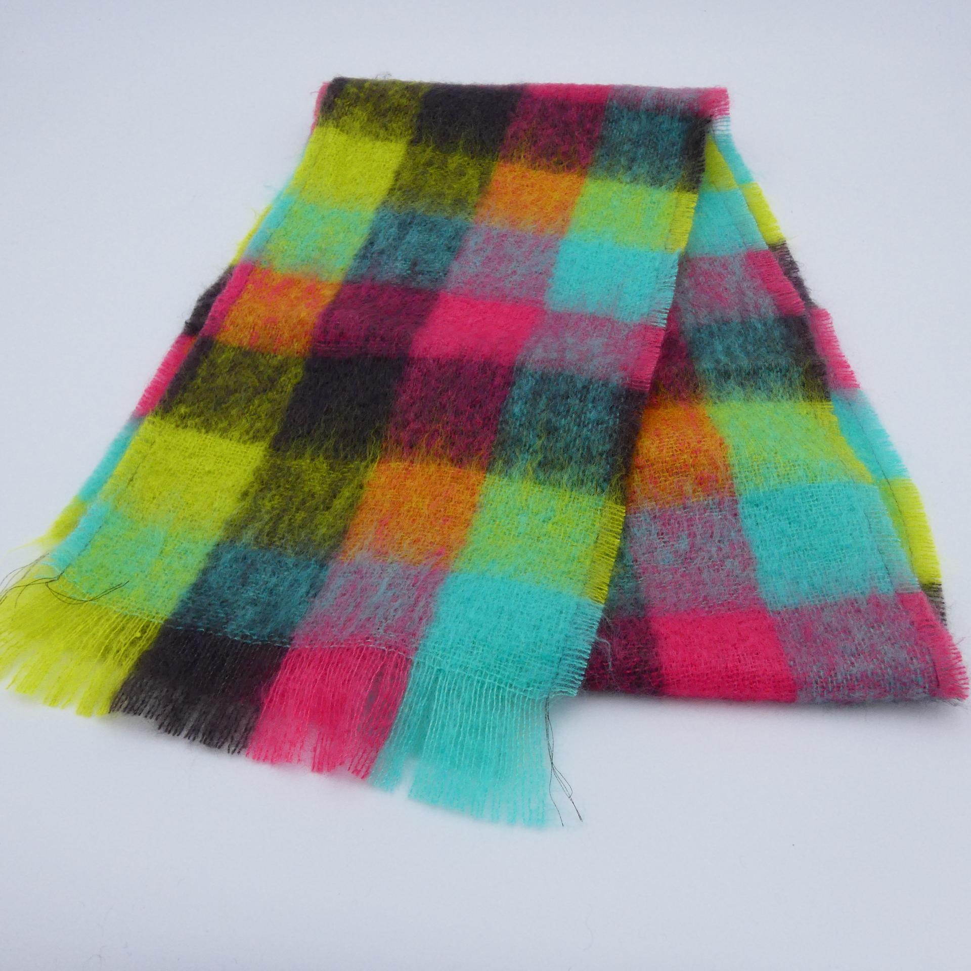 Grande écharpe Mohair sucre d'orge 