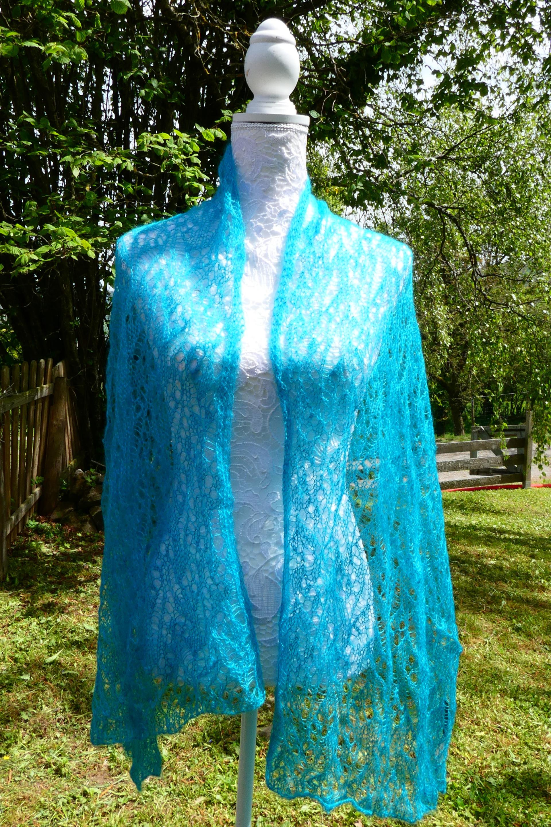 Echarpe tricot Mohair caraïbes