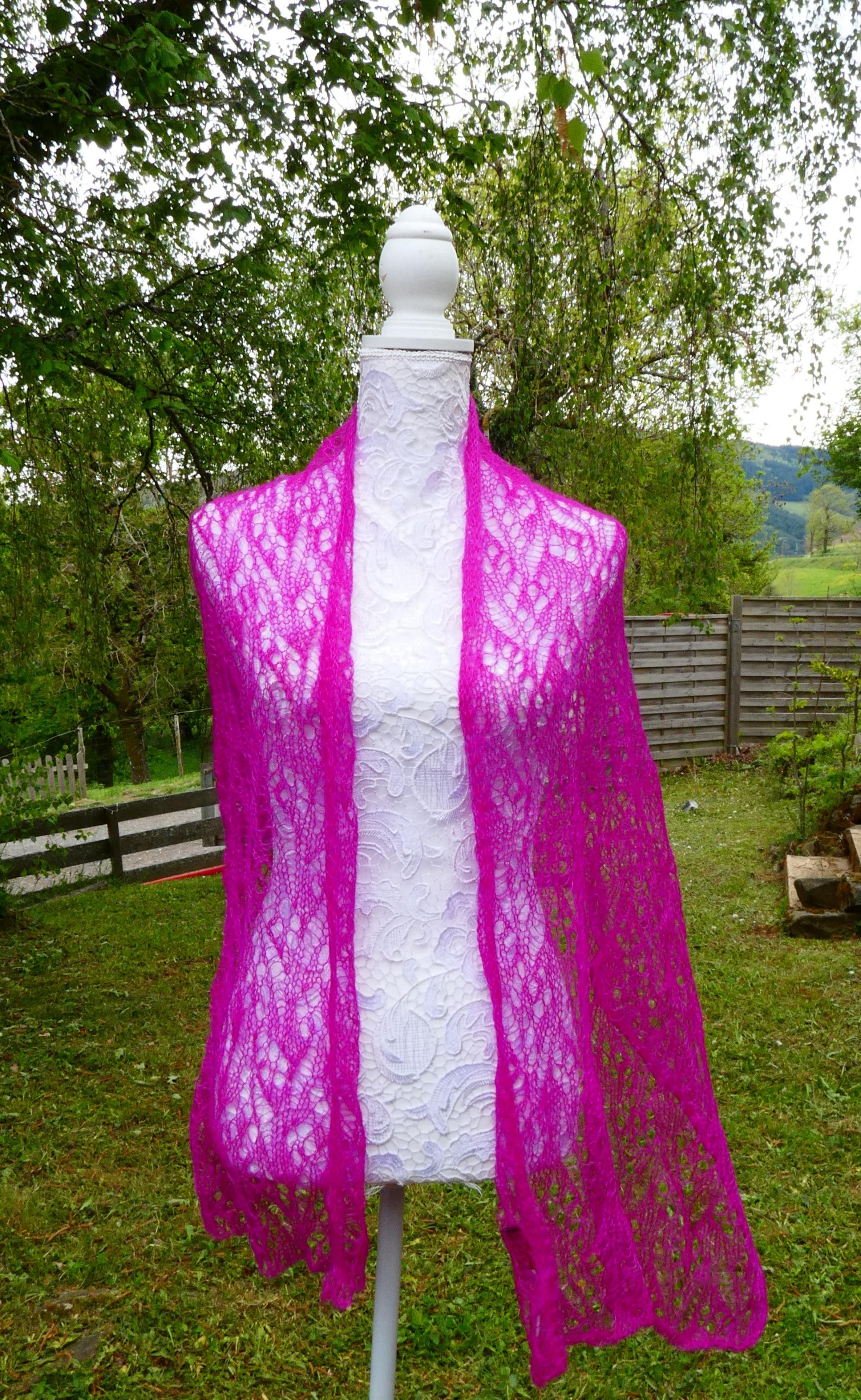 Echarpe tricot Mohair digital