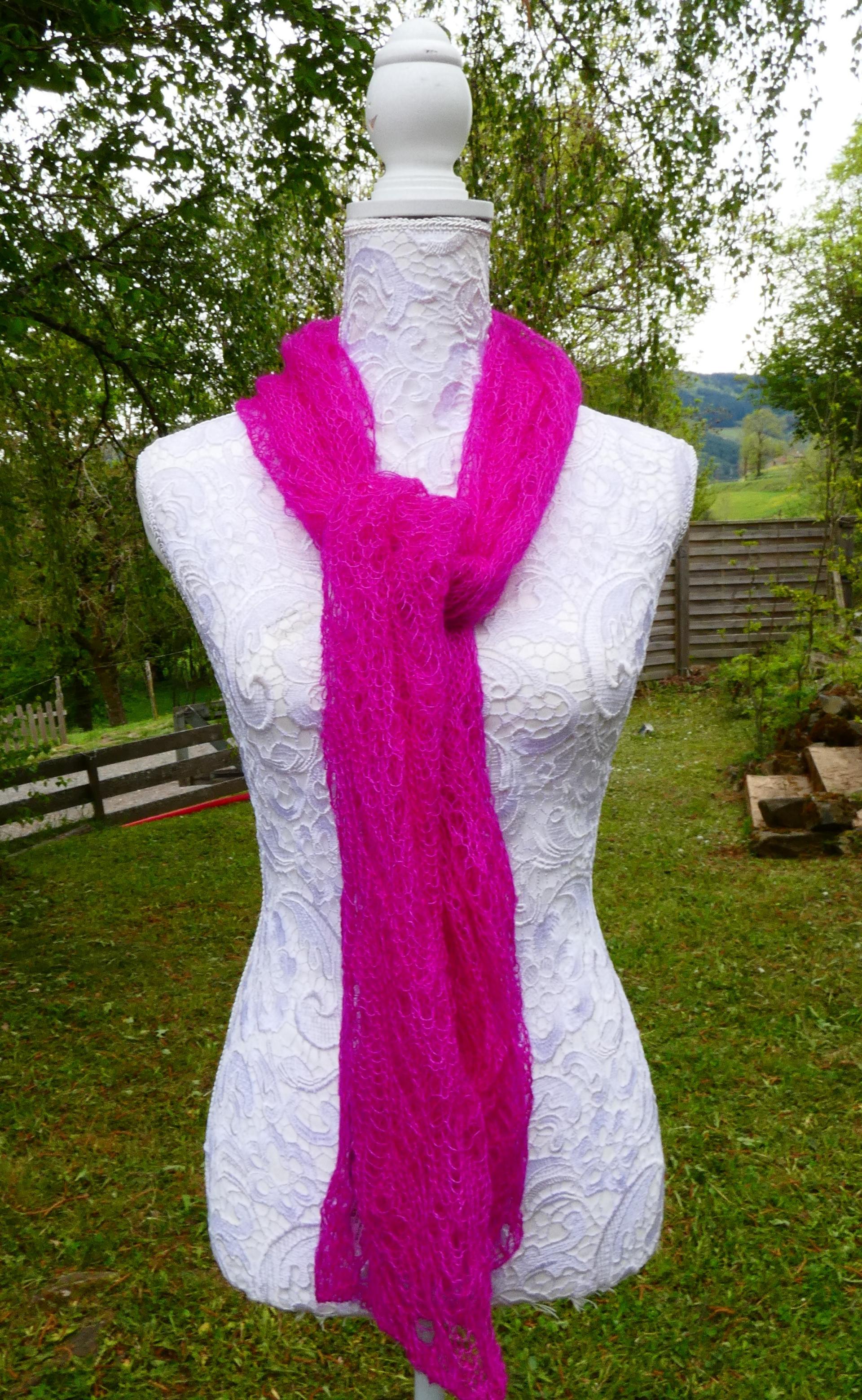 Echarpe tricot Mohair digital