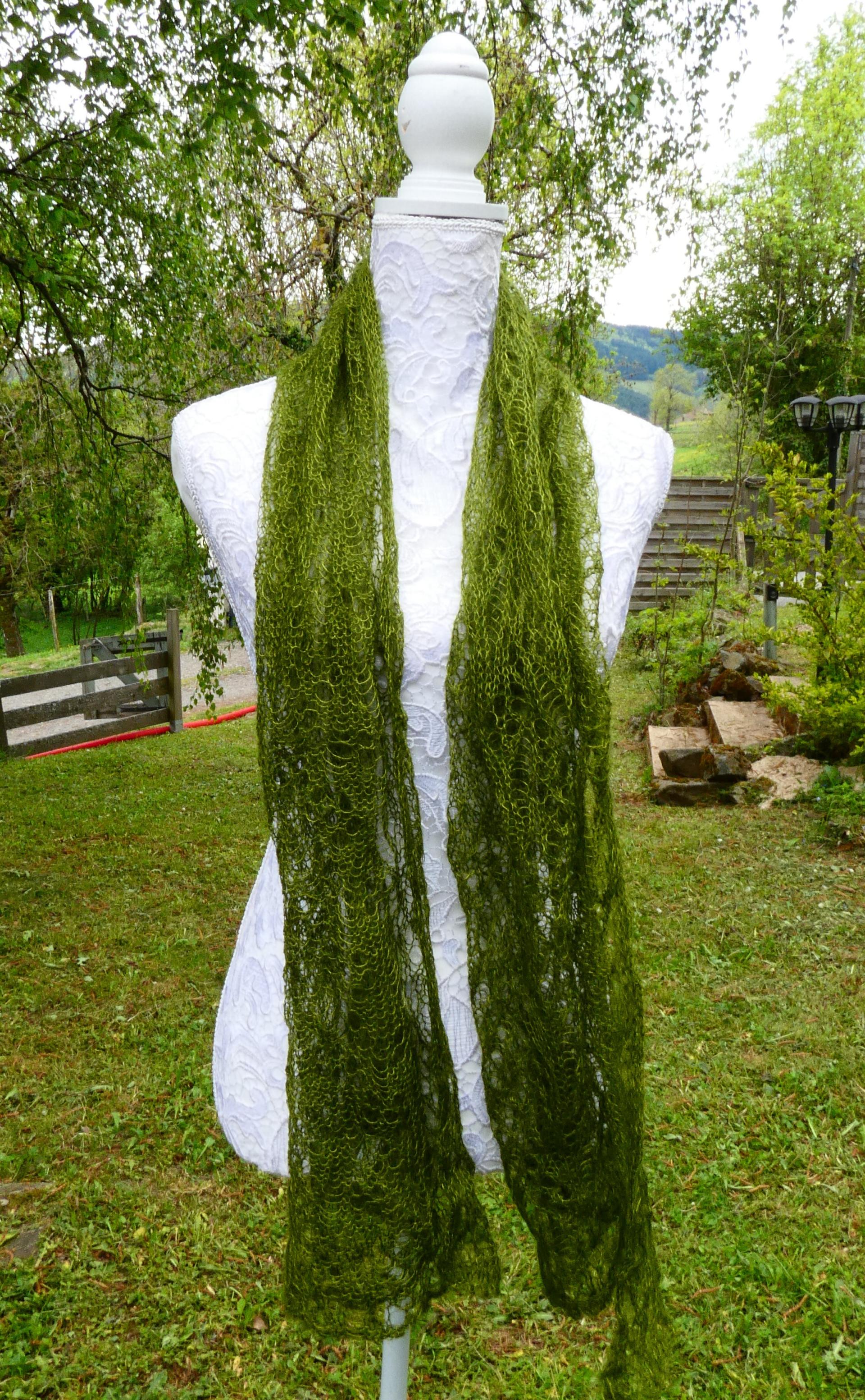 Echarpe tricot Mohair mousse 2