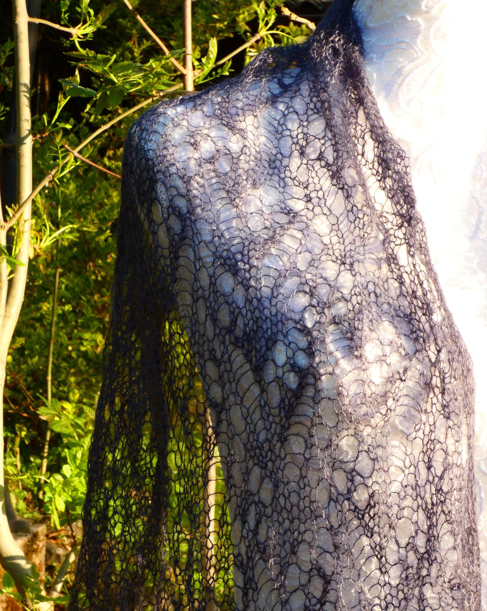 Echarpe tricot Mohair orage 2