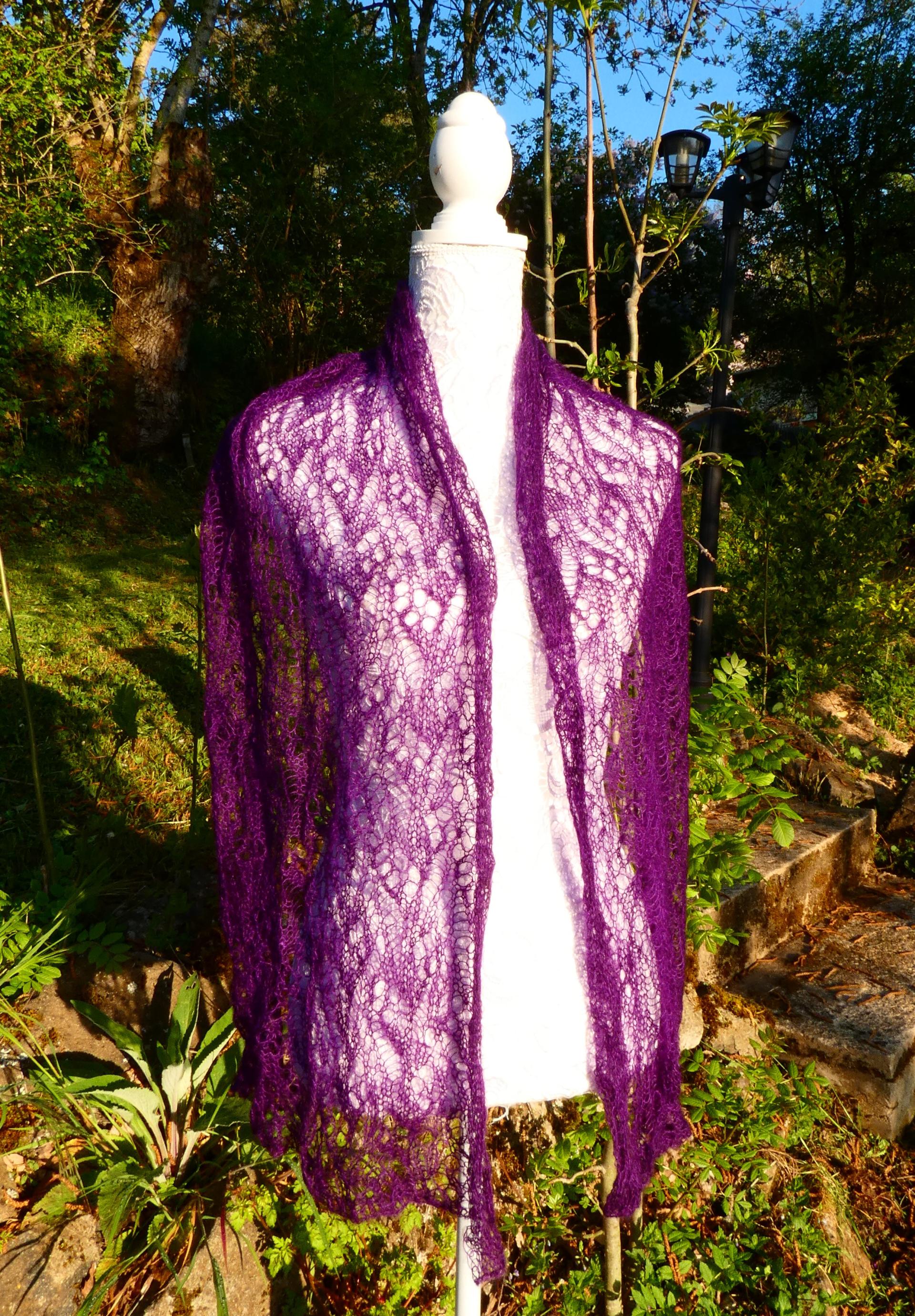 Echarpe tricot Mohair pensée