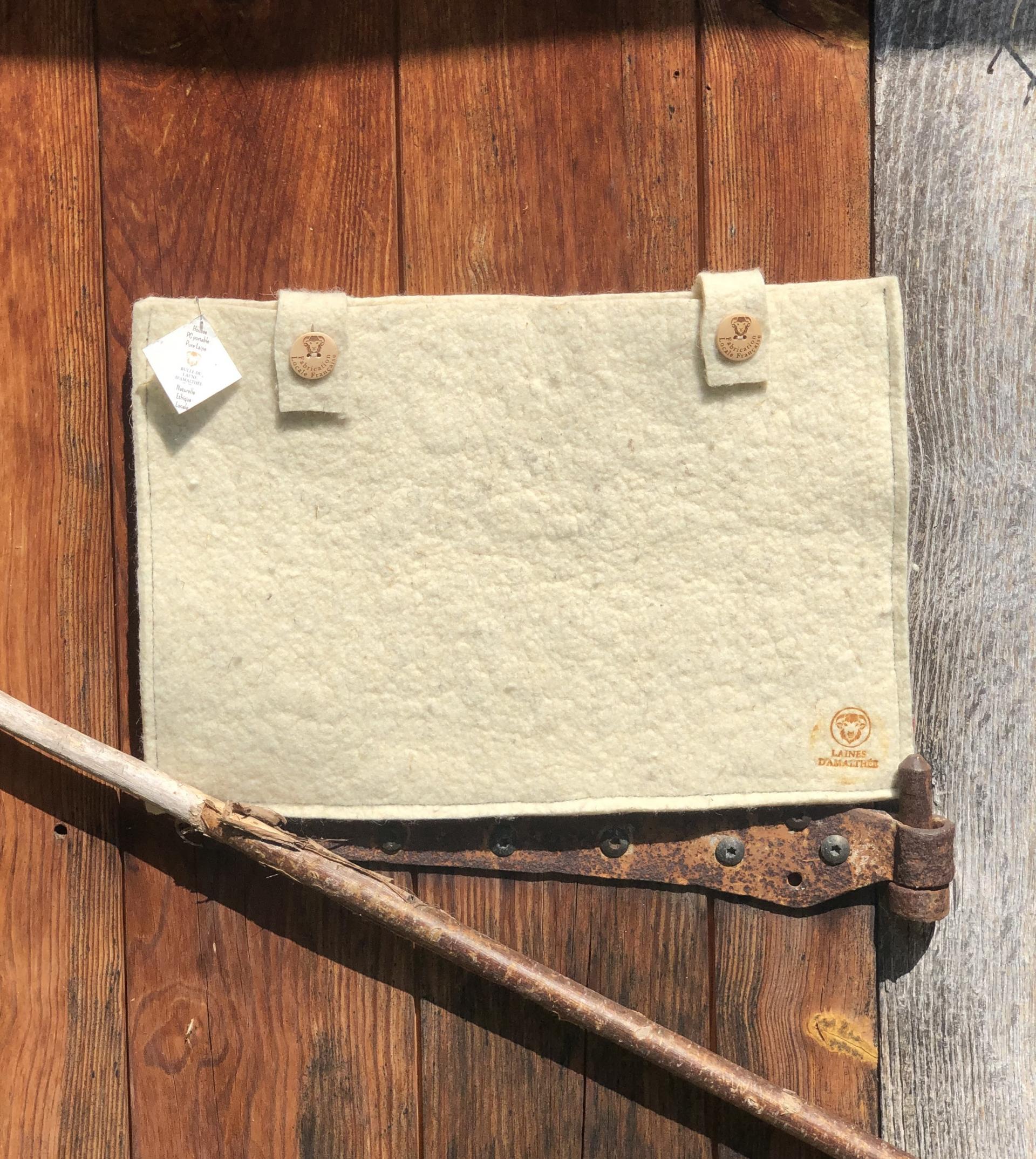 Pochette d'ordinateur portable en laine feutrée