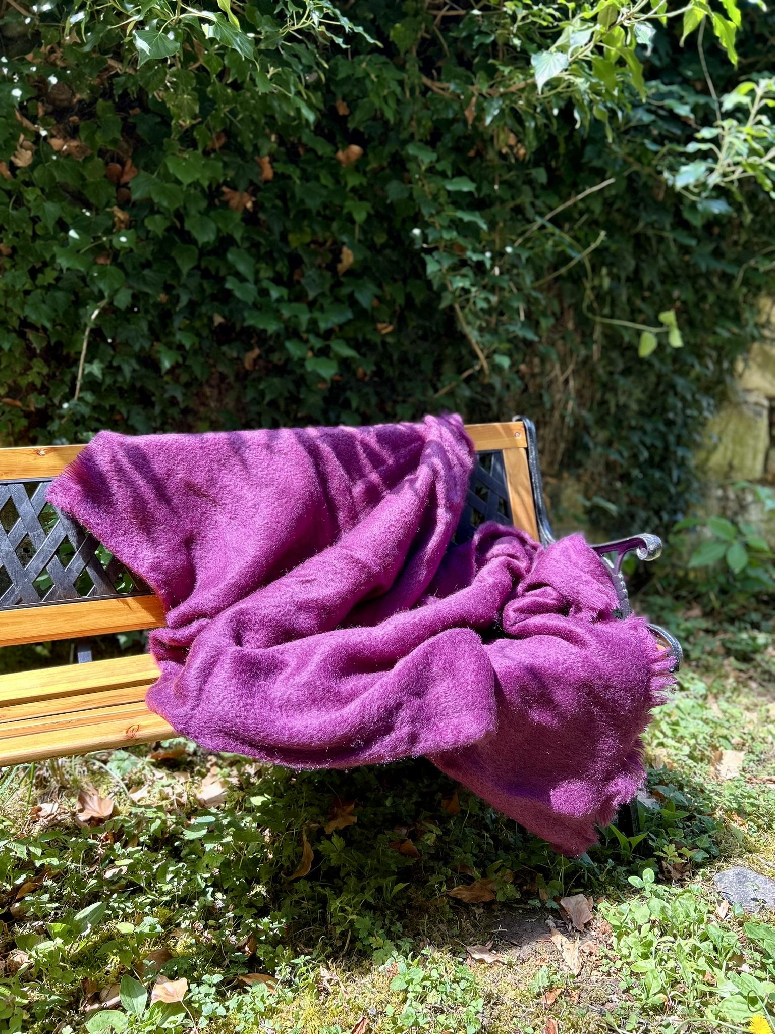 Plaid Mohair Uni 140cm*180cm