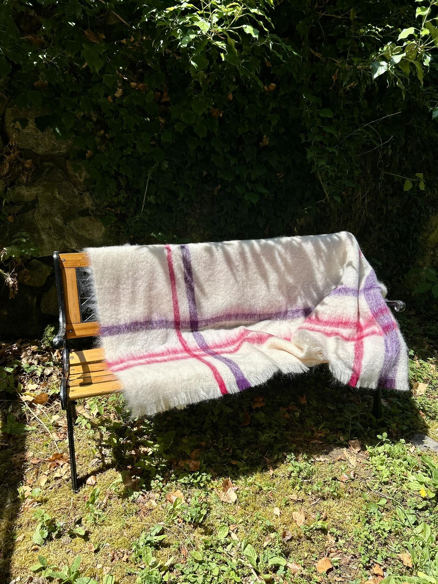 Plaid Mohair à carreaux, rayés ou écossais 140cm*180cm