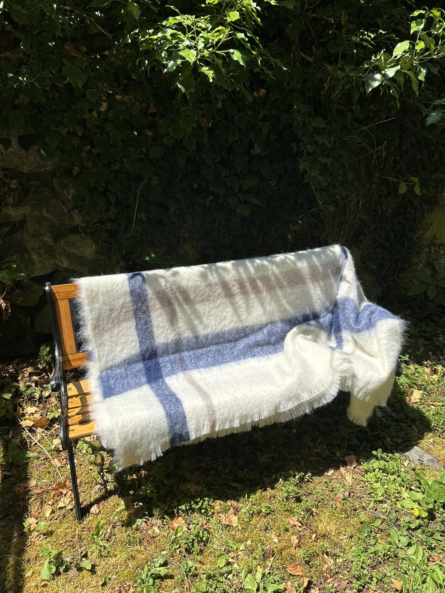 Plaid Mohair à carreaux, rayés ou écossais 140cm*180cm