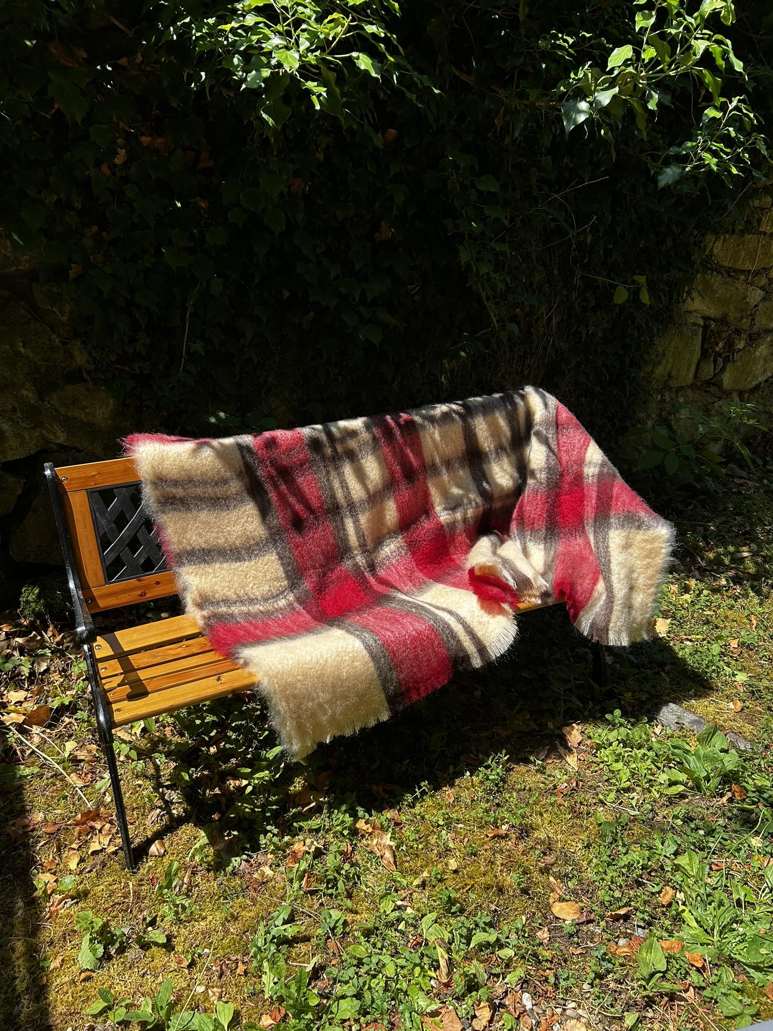Plaid Mohair à carreaux, rayés ou écossais 140cm*180cm