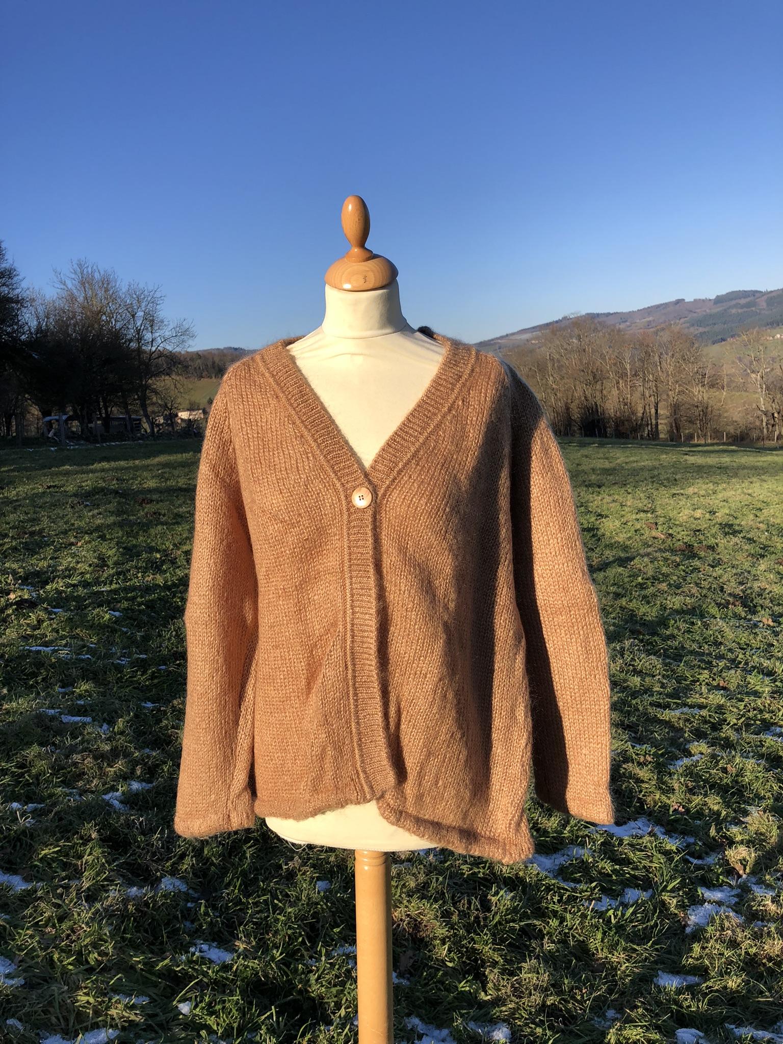 Gilet volupté mohair et soie